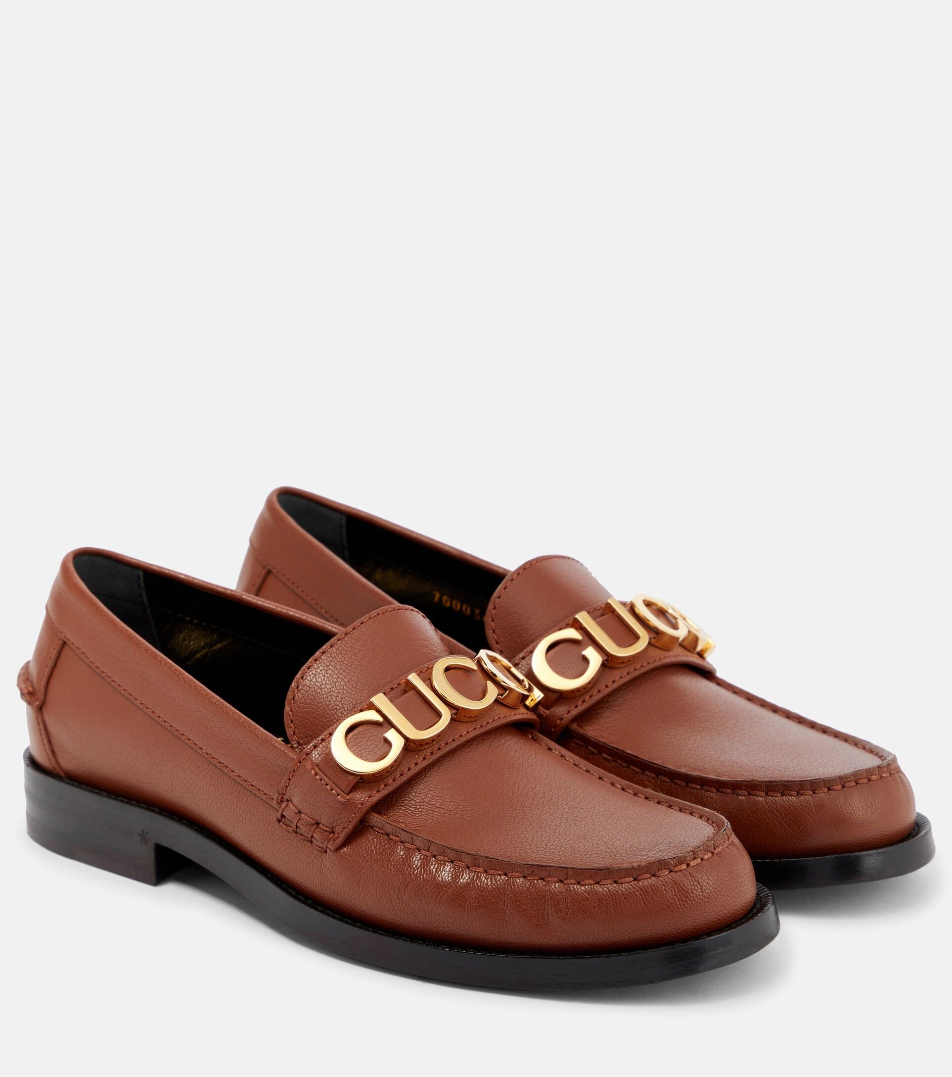 gucci loafers brown women's