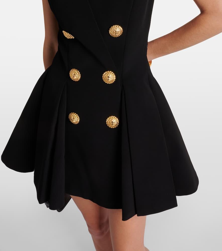 balenciaga black dress kim kardashian Balmain Off The Shoulder Knit Mini Dress