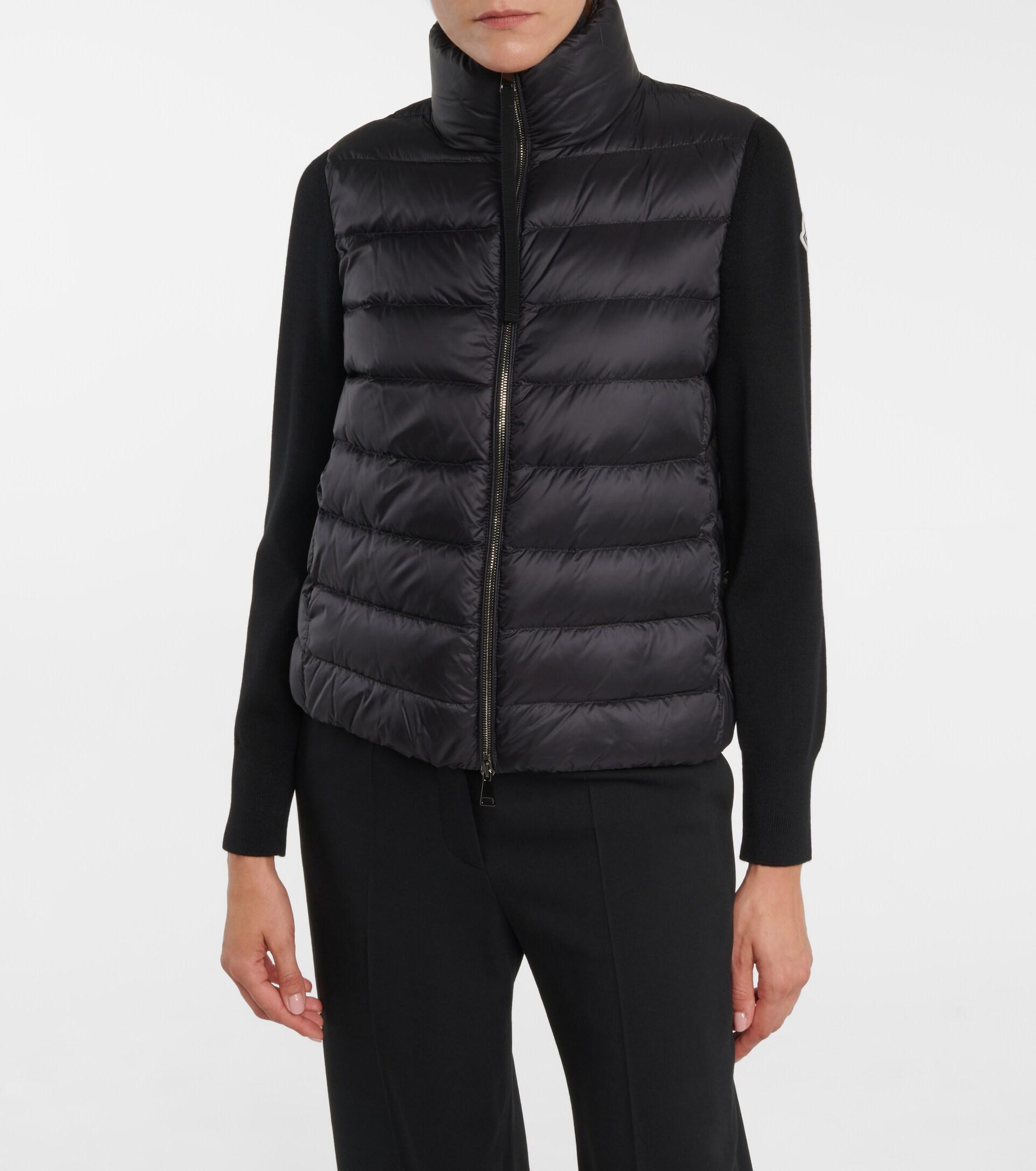 Moncler High-neck Padded Jacket in Black | Lyst