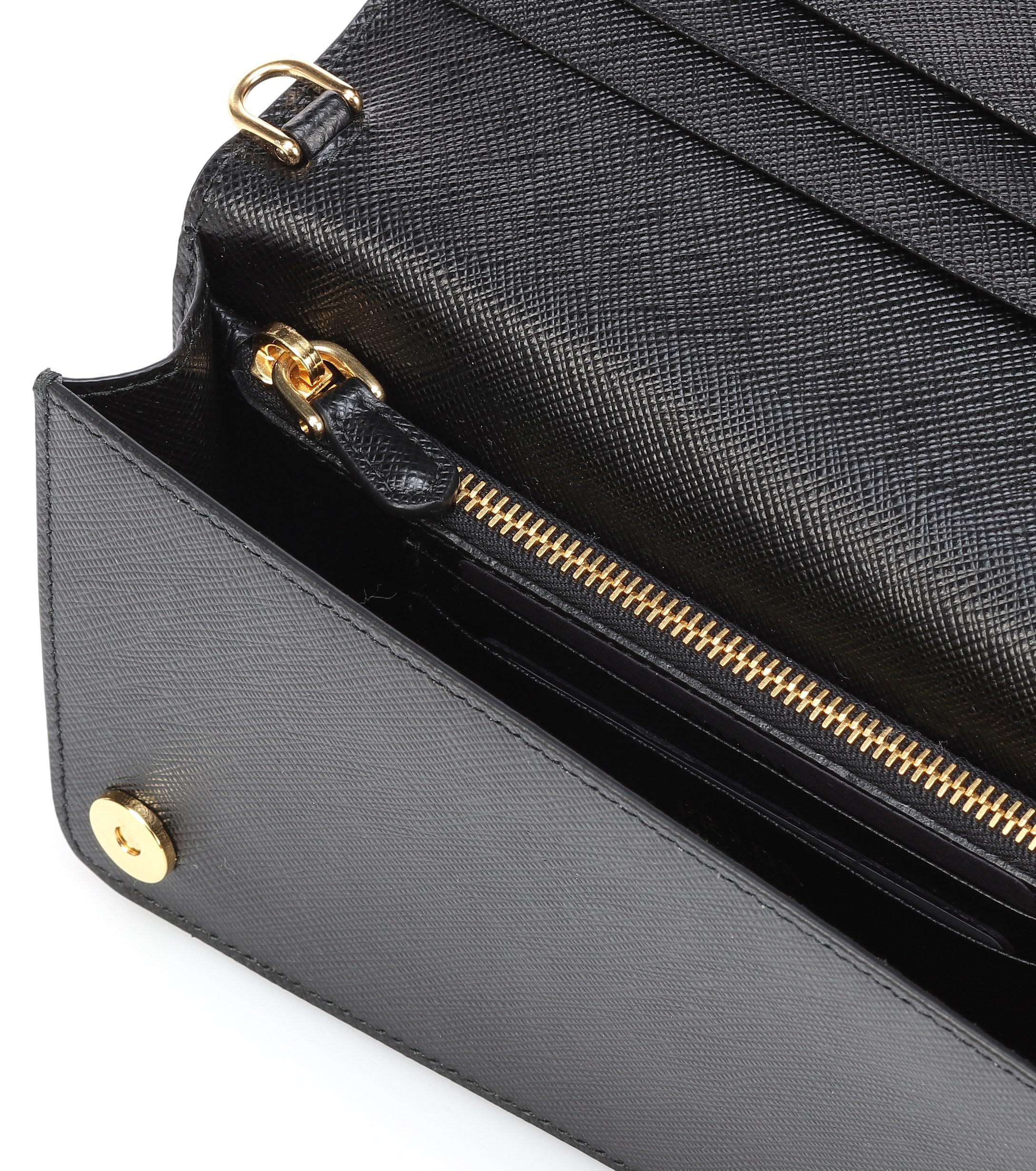 Prada Saffiano Leather Crossbody Bag in Nero (Black) - Lyst