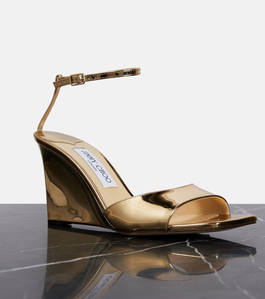 Patent leather sandal Jimmy Choo Beige size 38 EU in Patent leather -  38389974