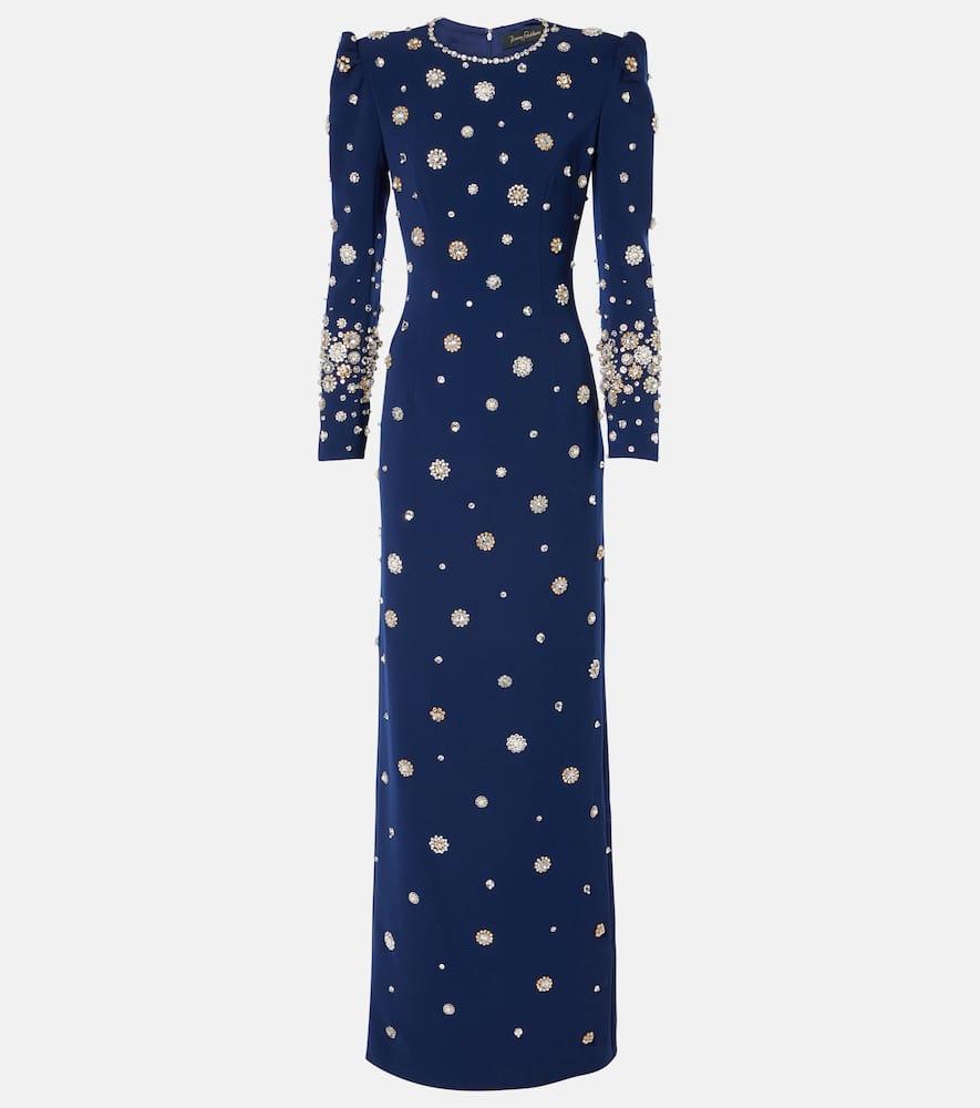 jenny packham blue polka dot dress Kai Sheer Draped Ruffle Pant - Pale Blue main image 1