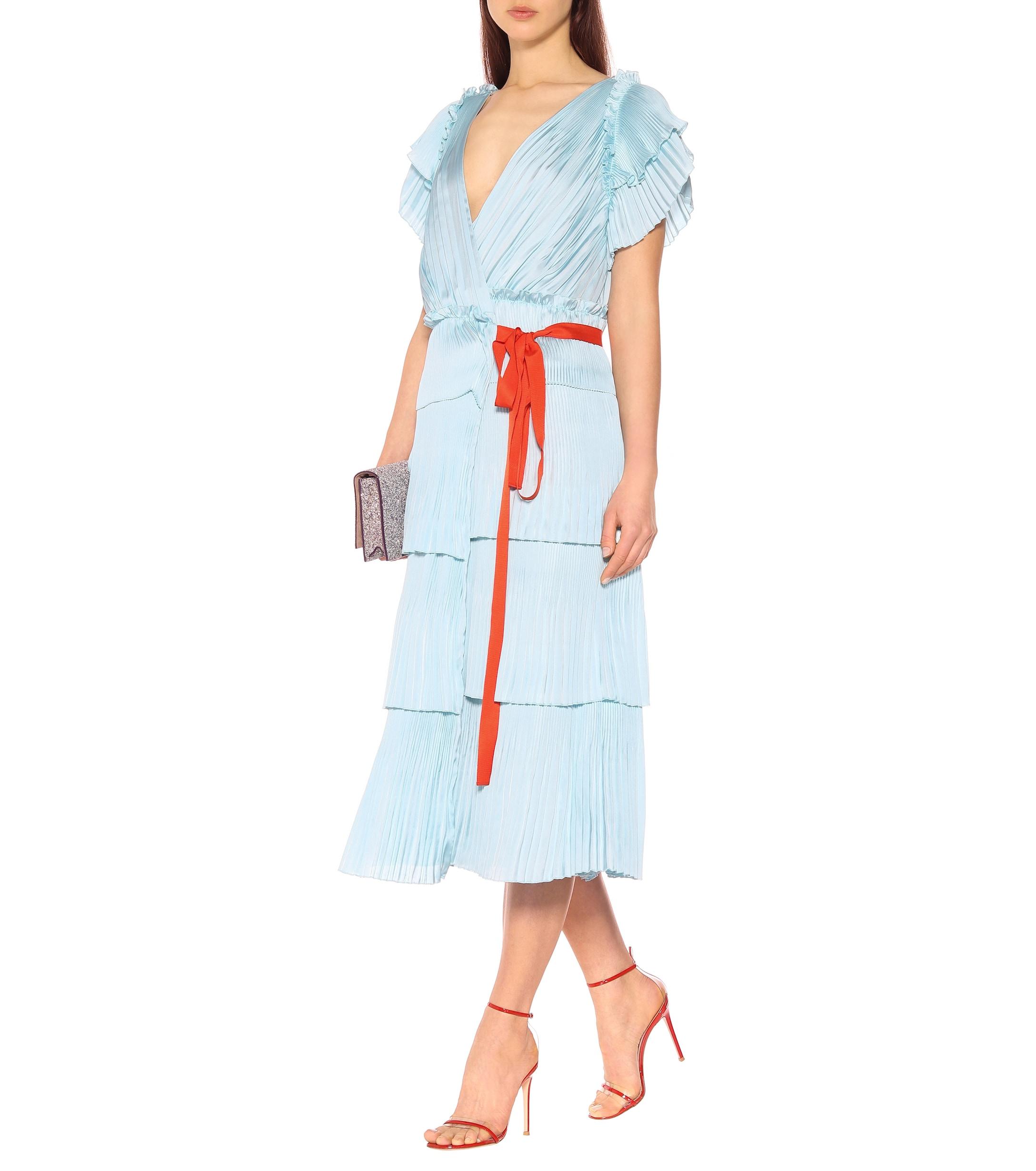 dvf sasha pleated dress