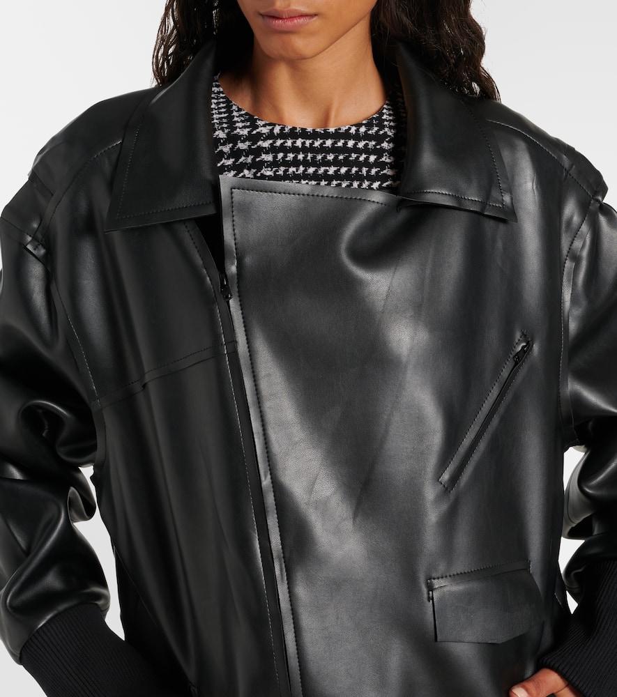 Norma Kamali Oversized Vegan Leather Jacket Norma Kamali Oversized