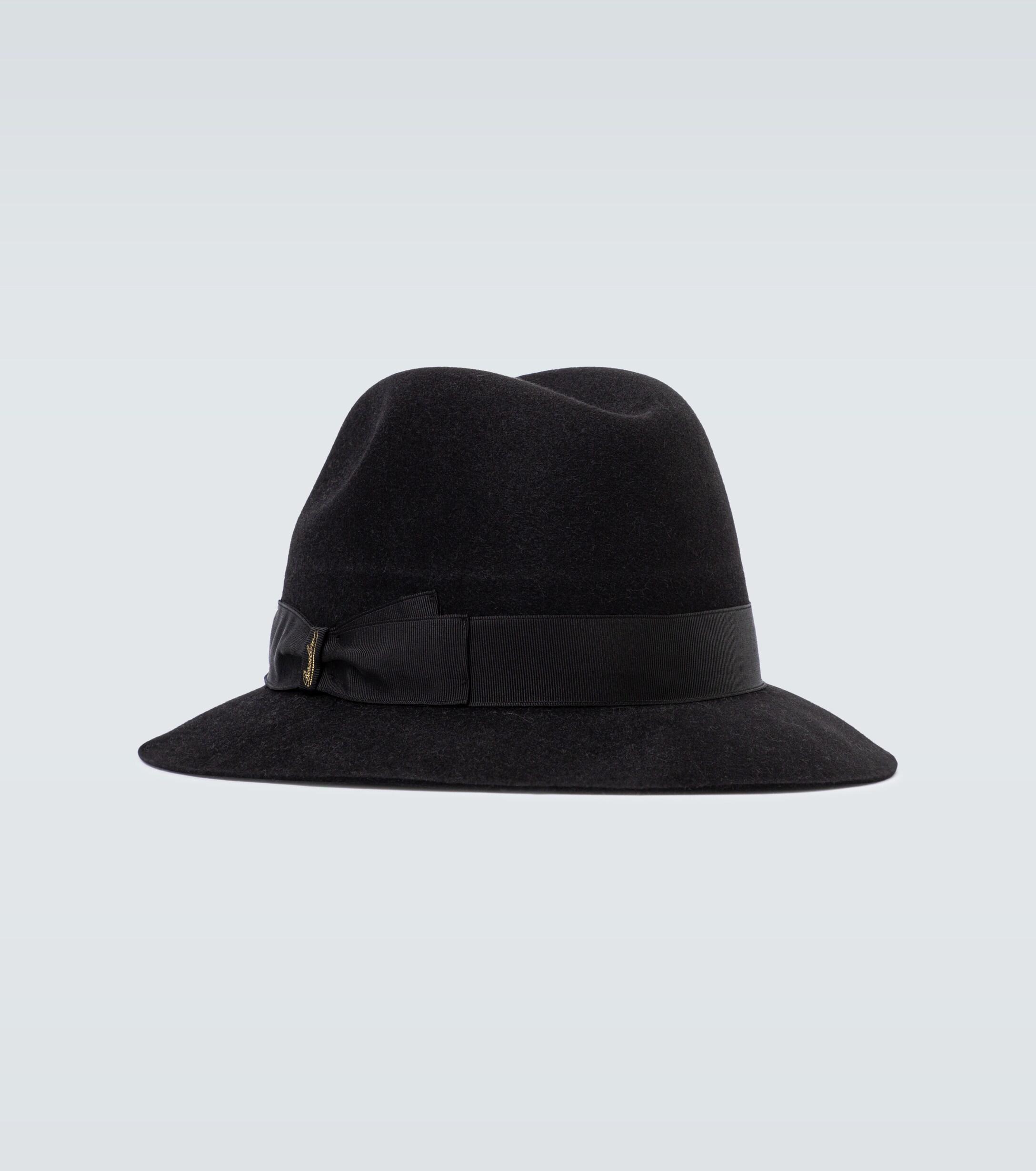 Borsalino Marengo Fedora Hat in Black 