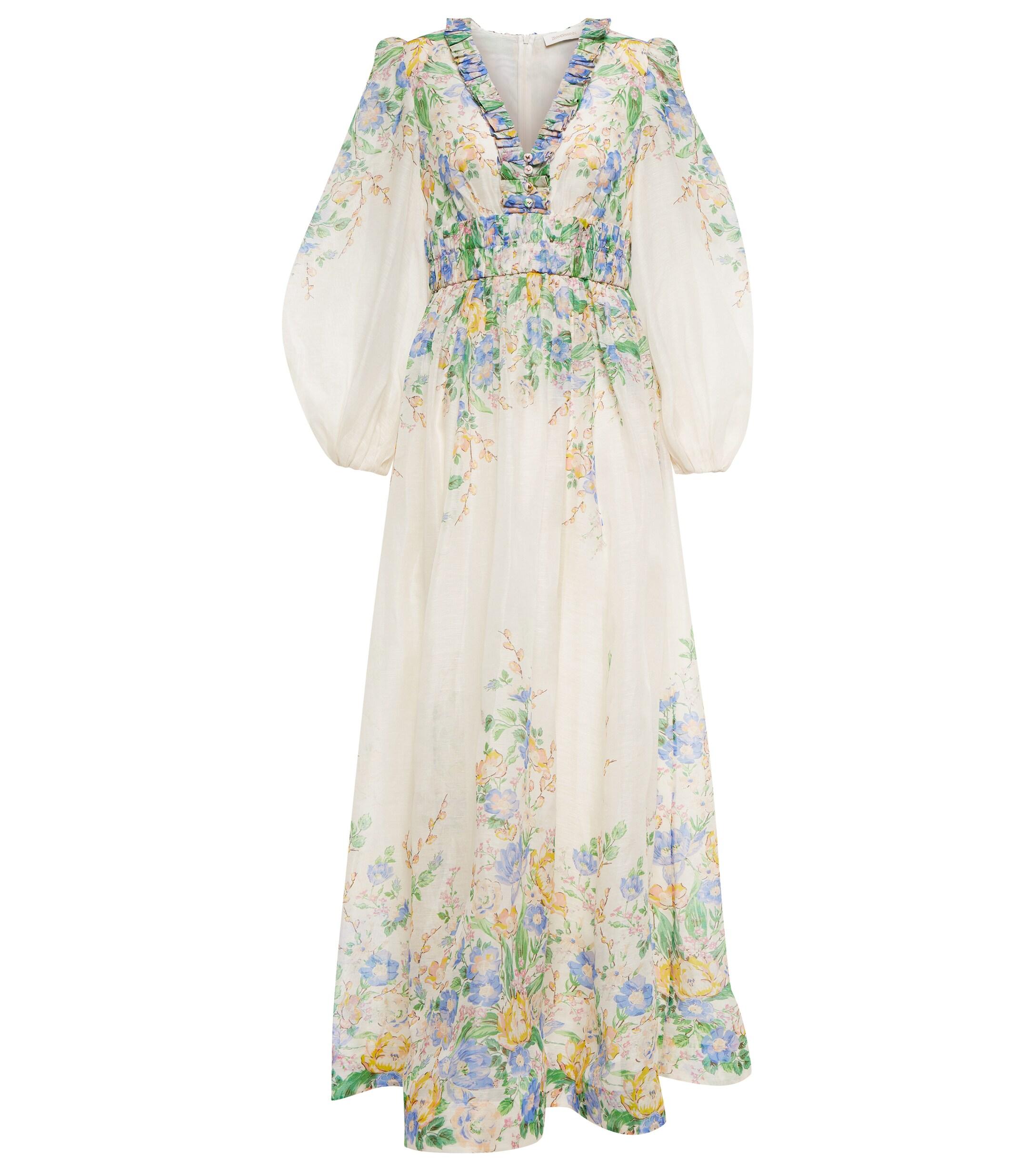 Zimmermann Floral Organza Gown Lyst