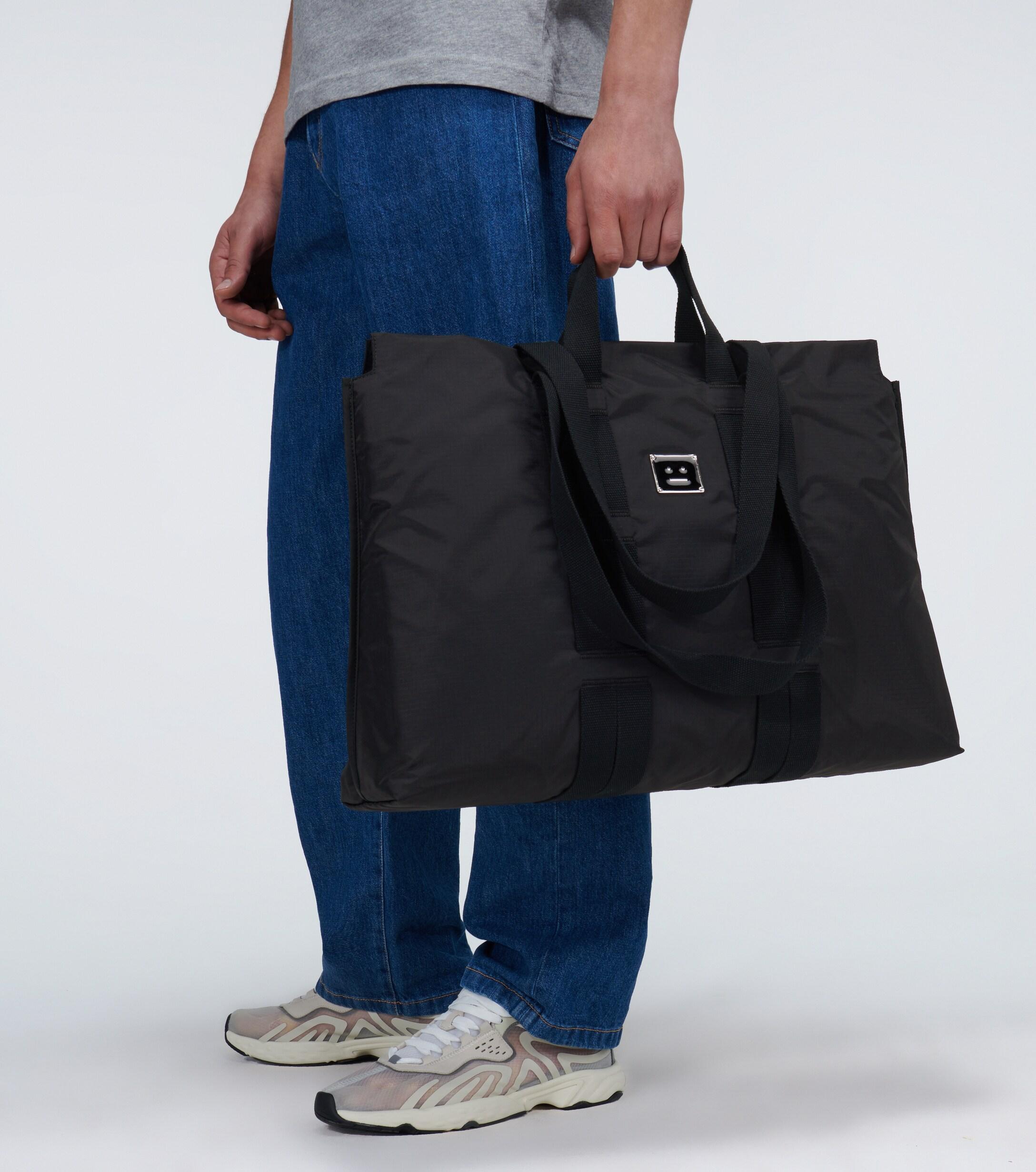Acne Studios Logo Plaque Tote Bag in Black for Men | Lyst