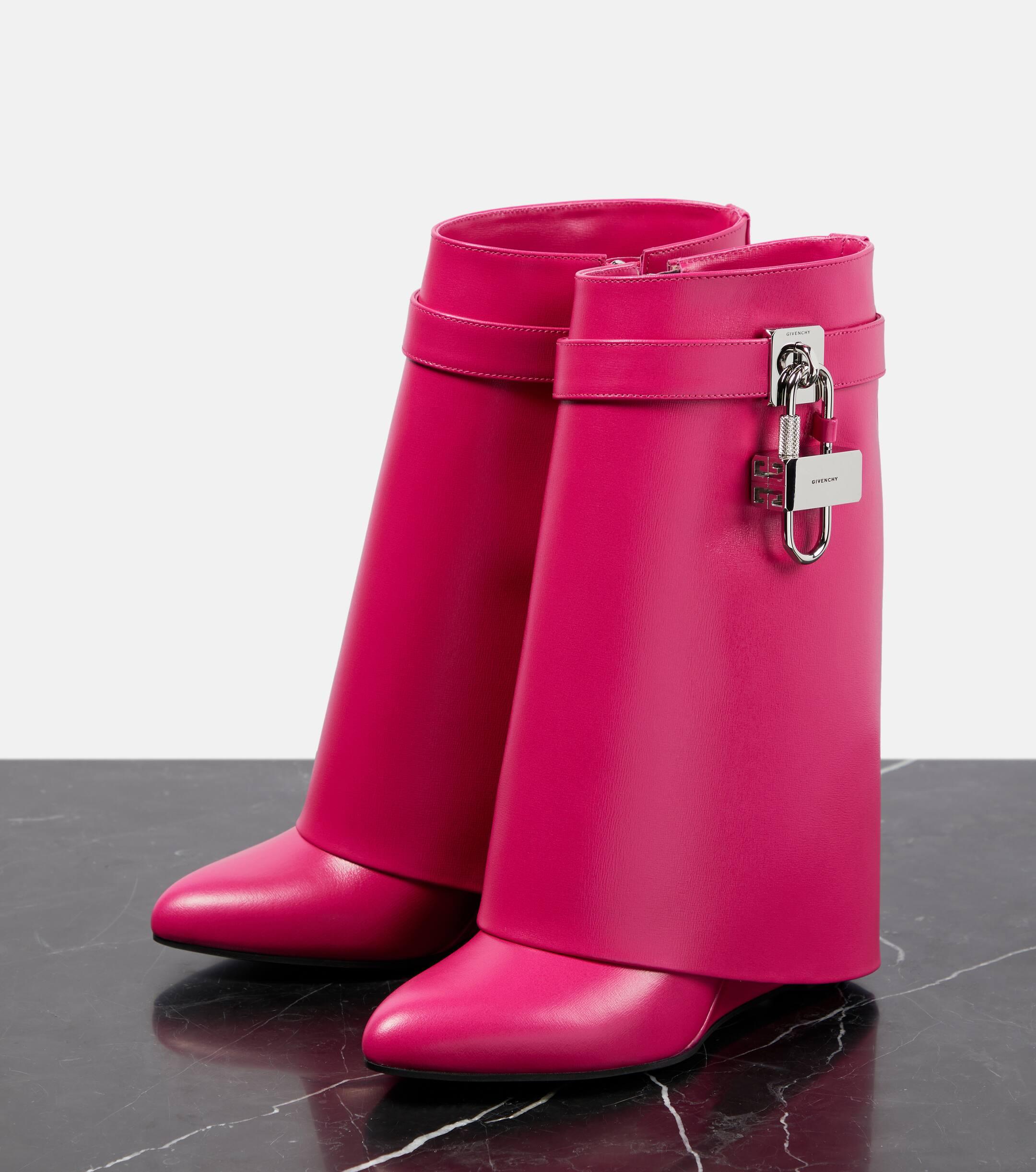 Red givenchy shark lock boots clearance