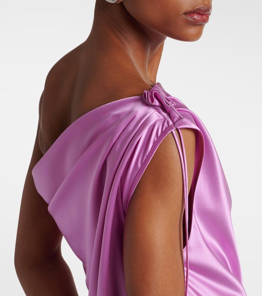 Max Mara Elegante Opera One-Shoulder Silk Gown in Pink | Lyst UK