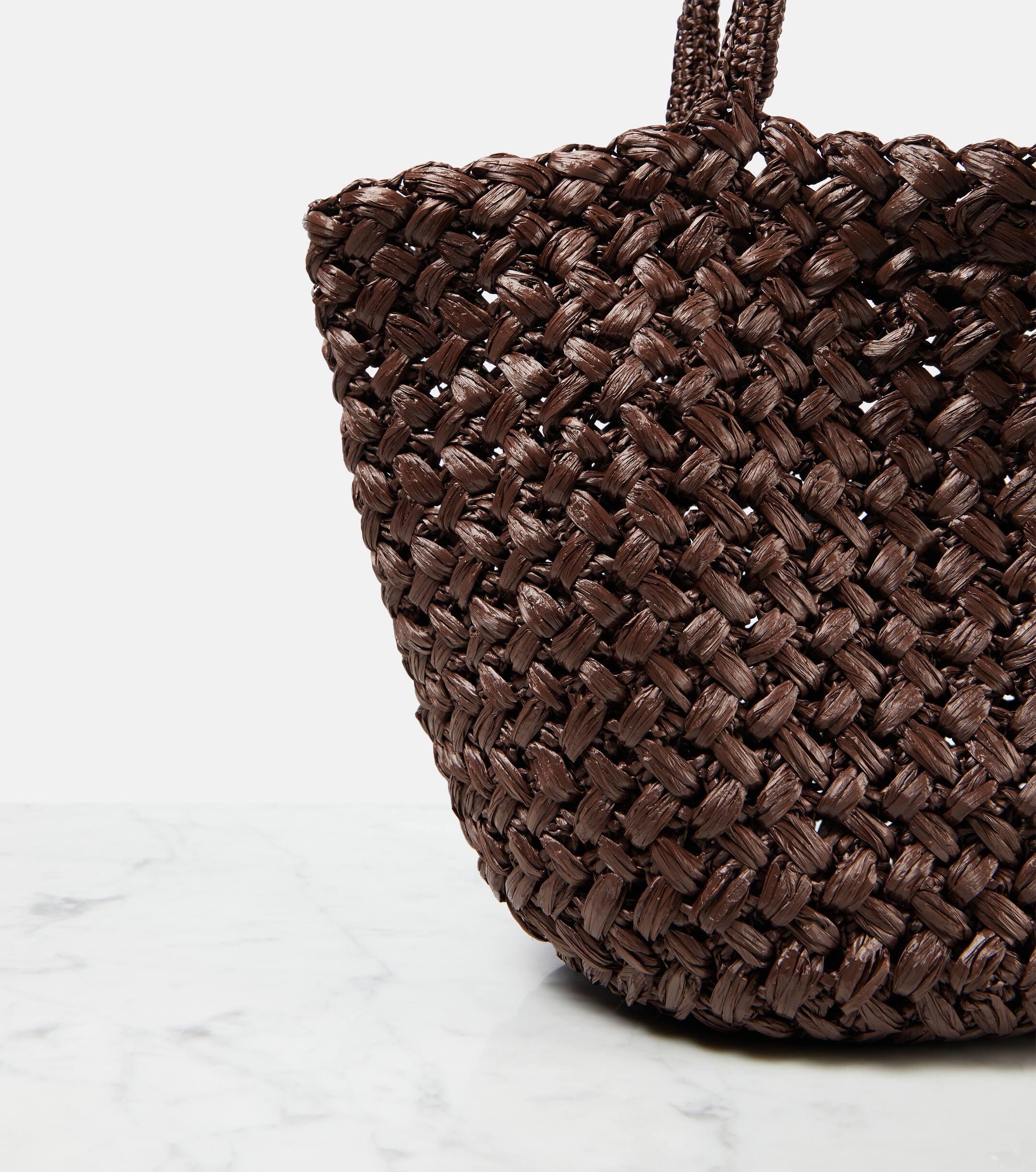 The Row Estelle Raffia Tote Bag in Brown | Lyst UK