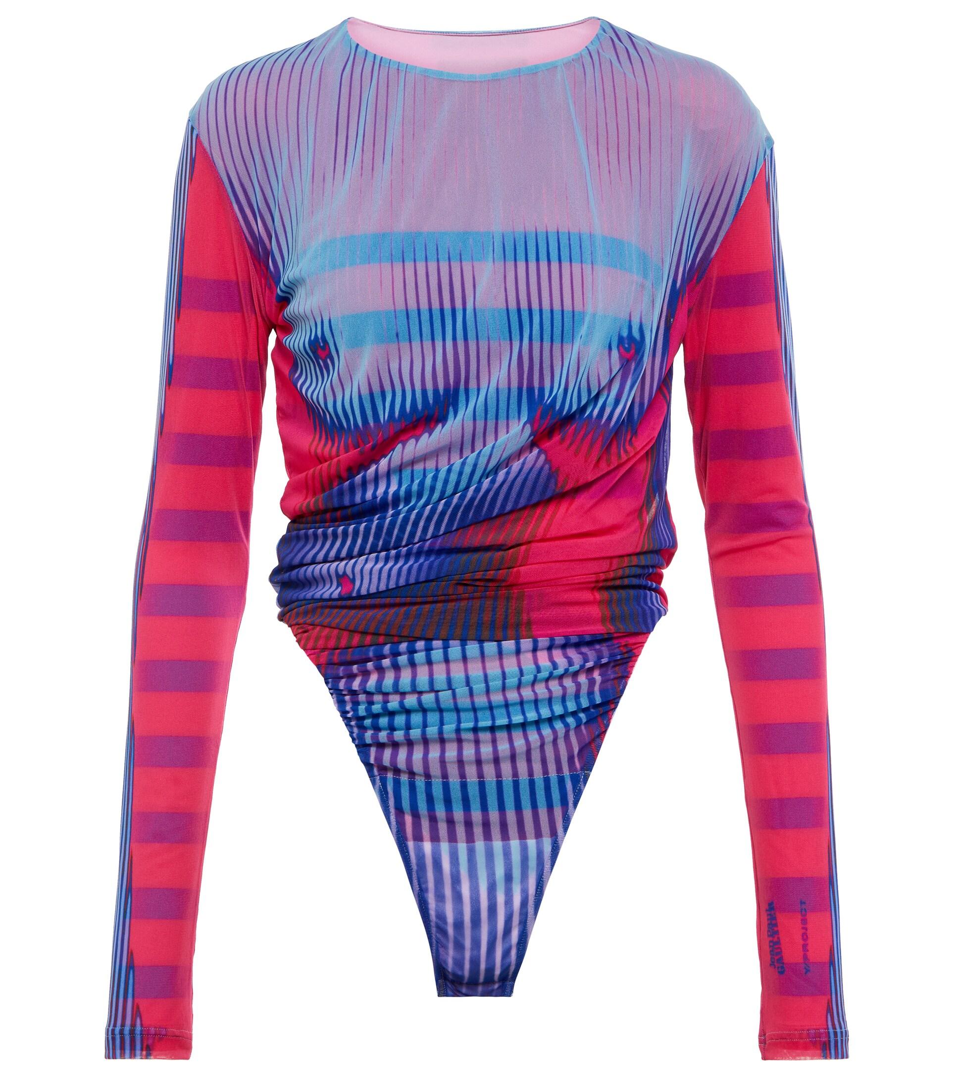 Y. Project X Jean Paul Gaultier Body Morph Bodysuit in Red | Lyst