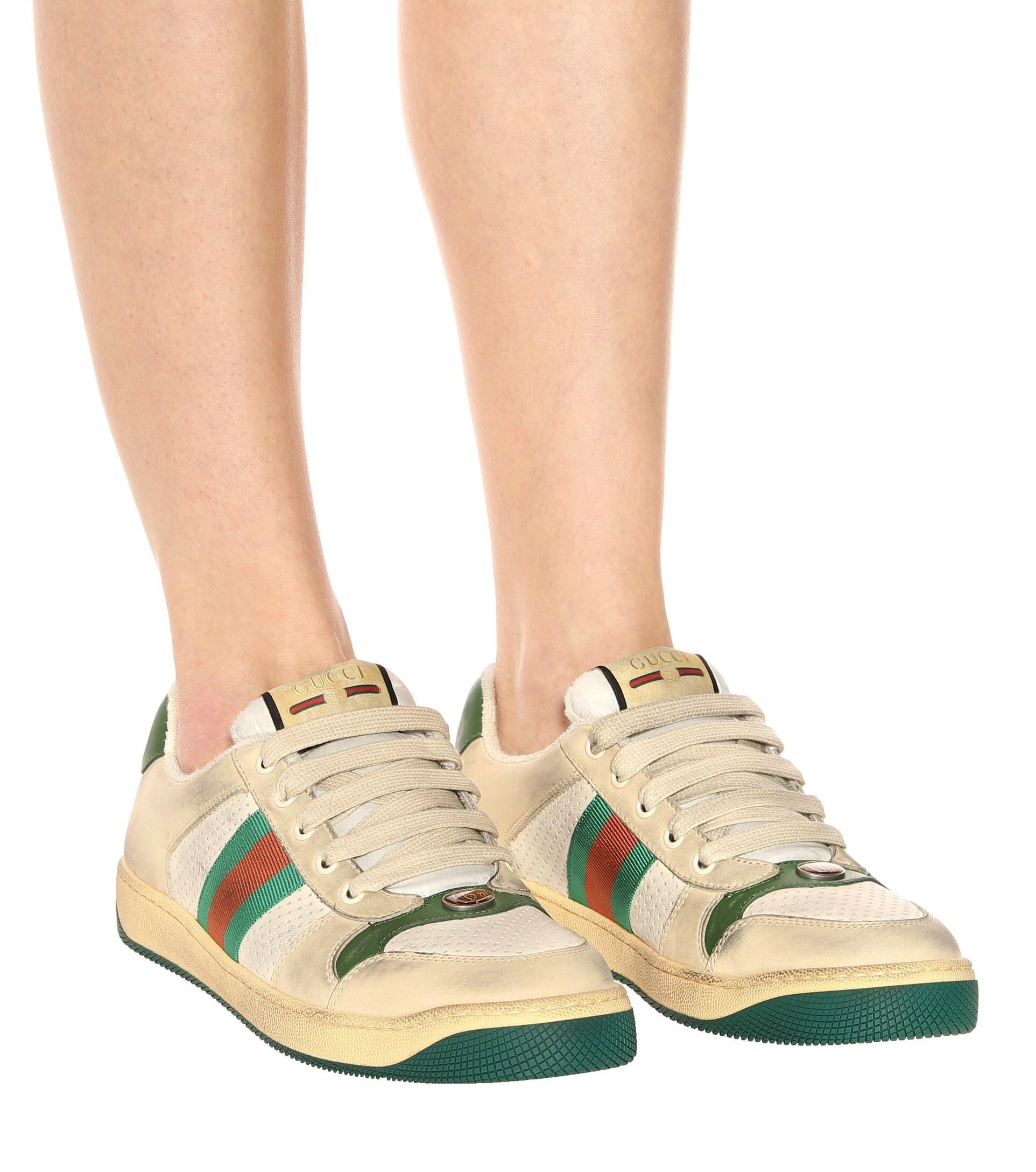 Gucci Screener Leather Sneakers | Lyst
