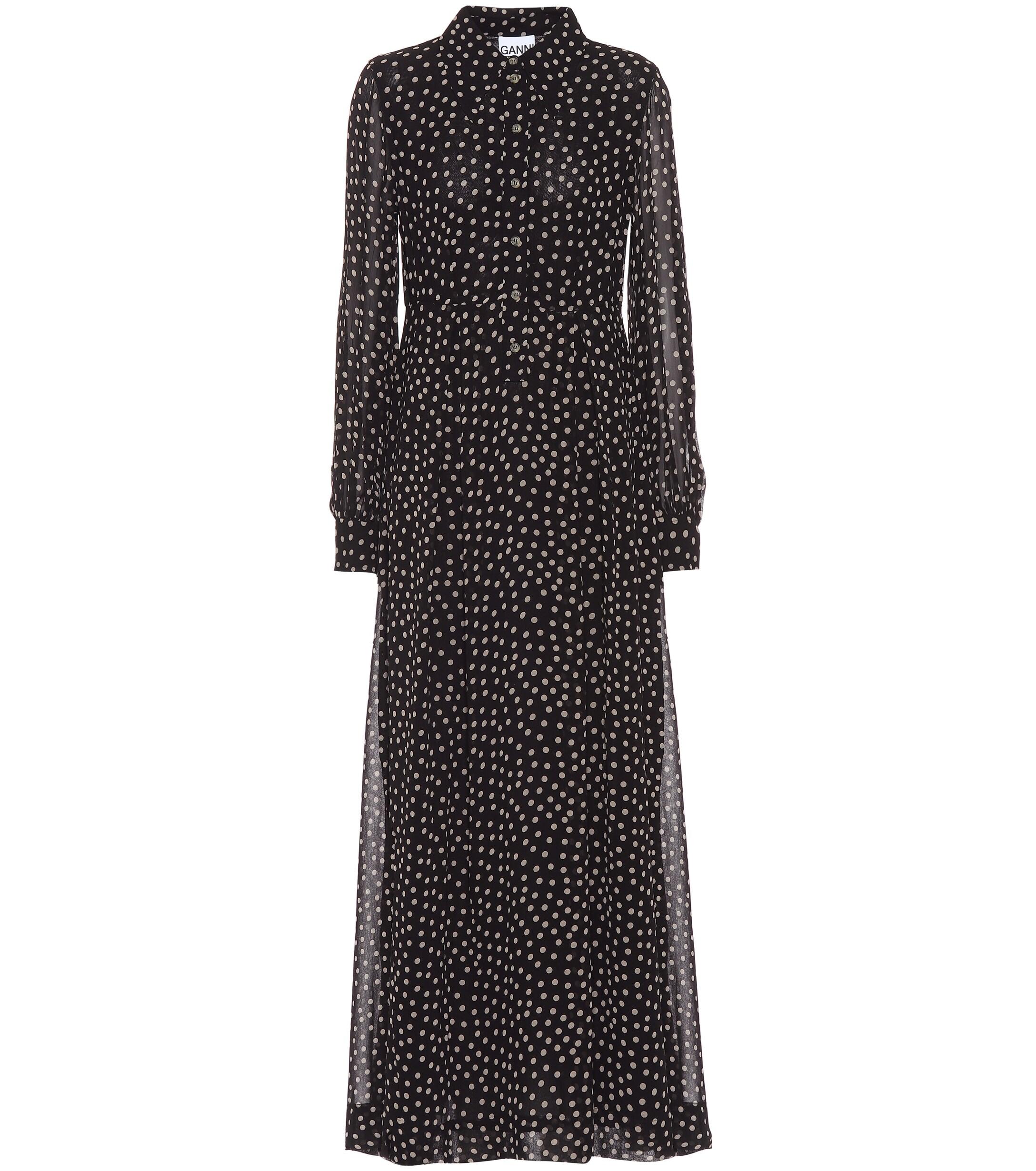 black printed gown