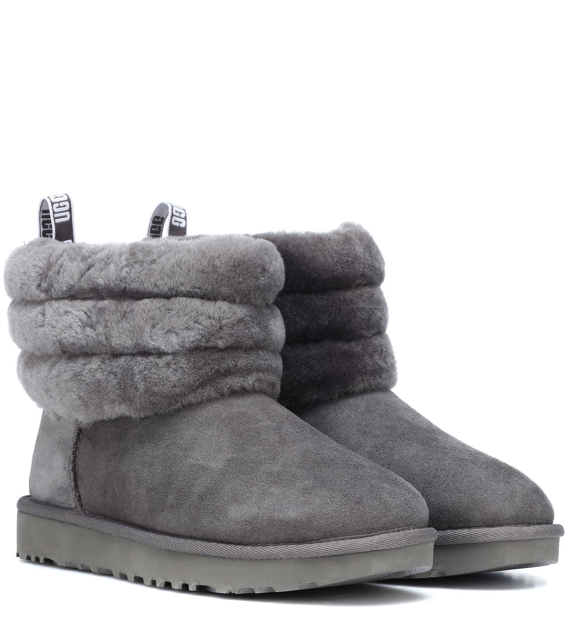ugg fluff mini quilted grey
