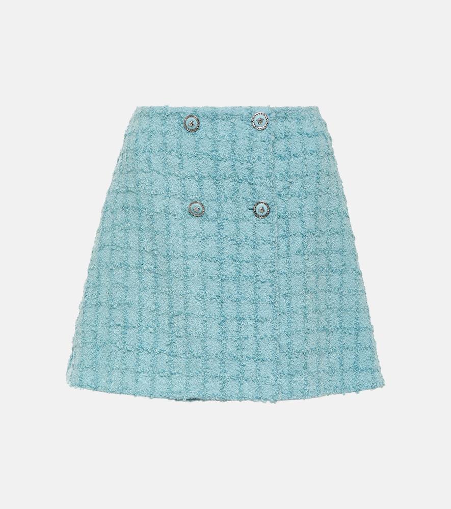 Wool-Blend Mini Skirt in Boucle