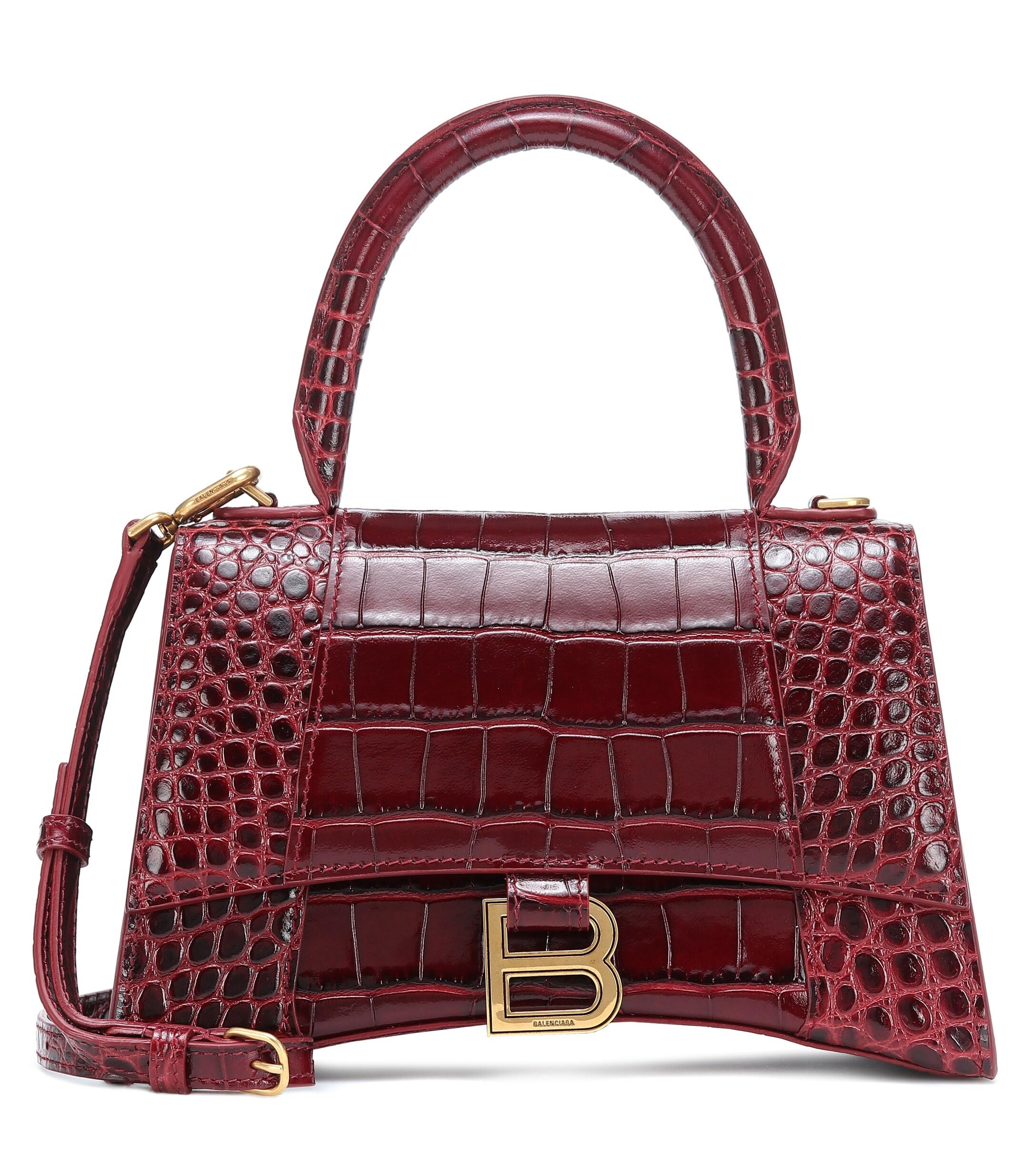 balenciaga hourglass bag xs red
