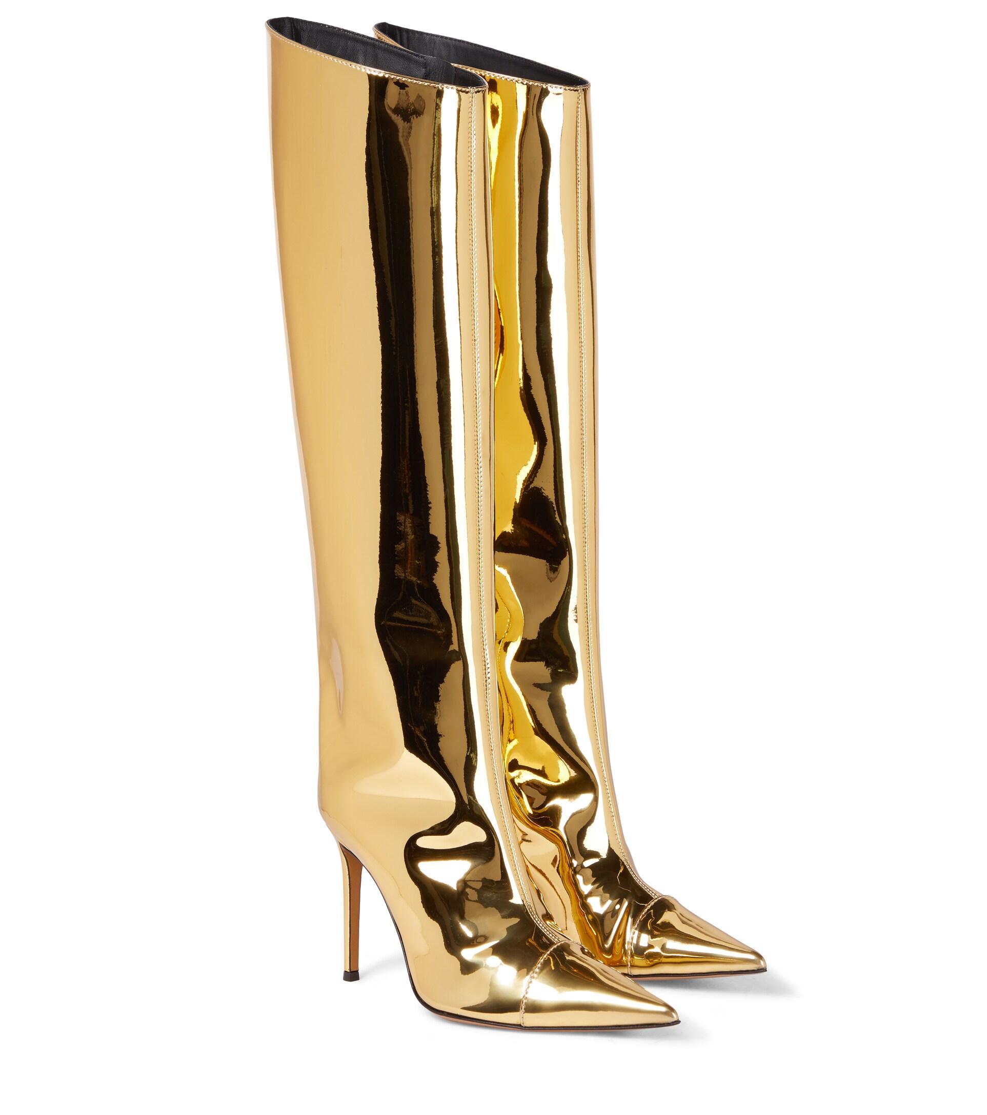 Alexandre Vauthier Alex Metallic Leather Knee-high Boots | Lyst