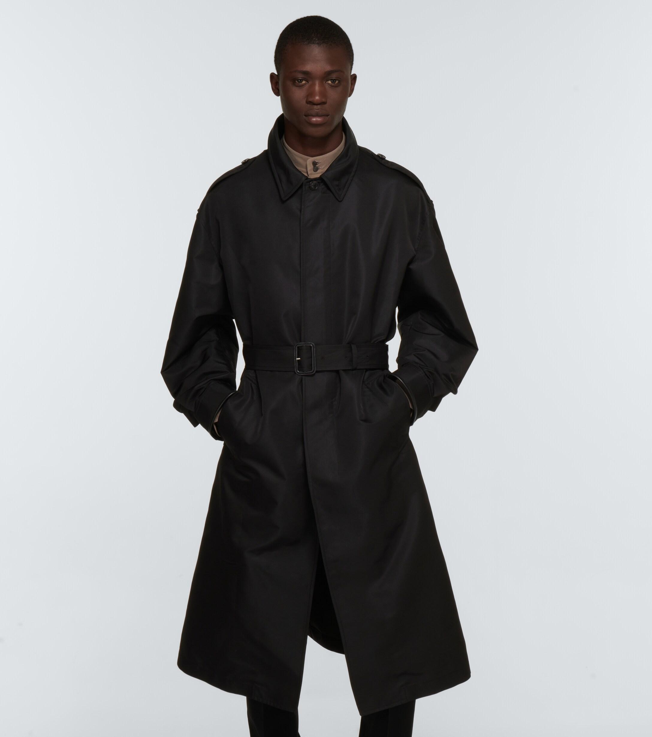 Tom Ford Belted Satin And Silk Trench Coat in Black for Men | Lyst
