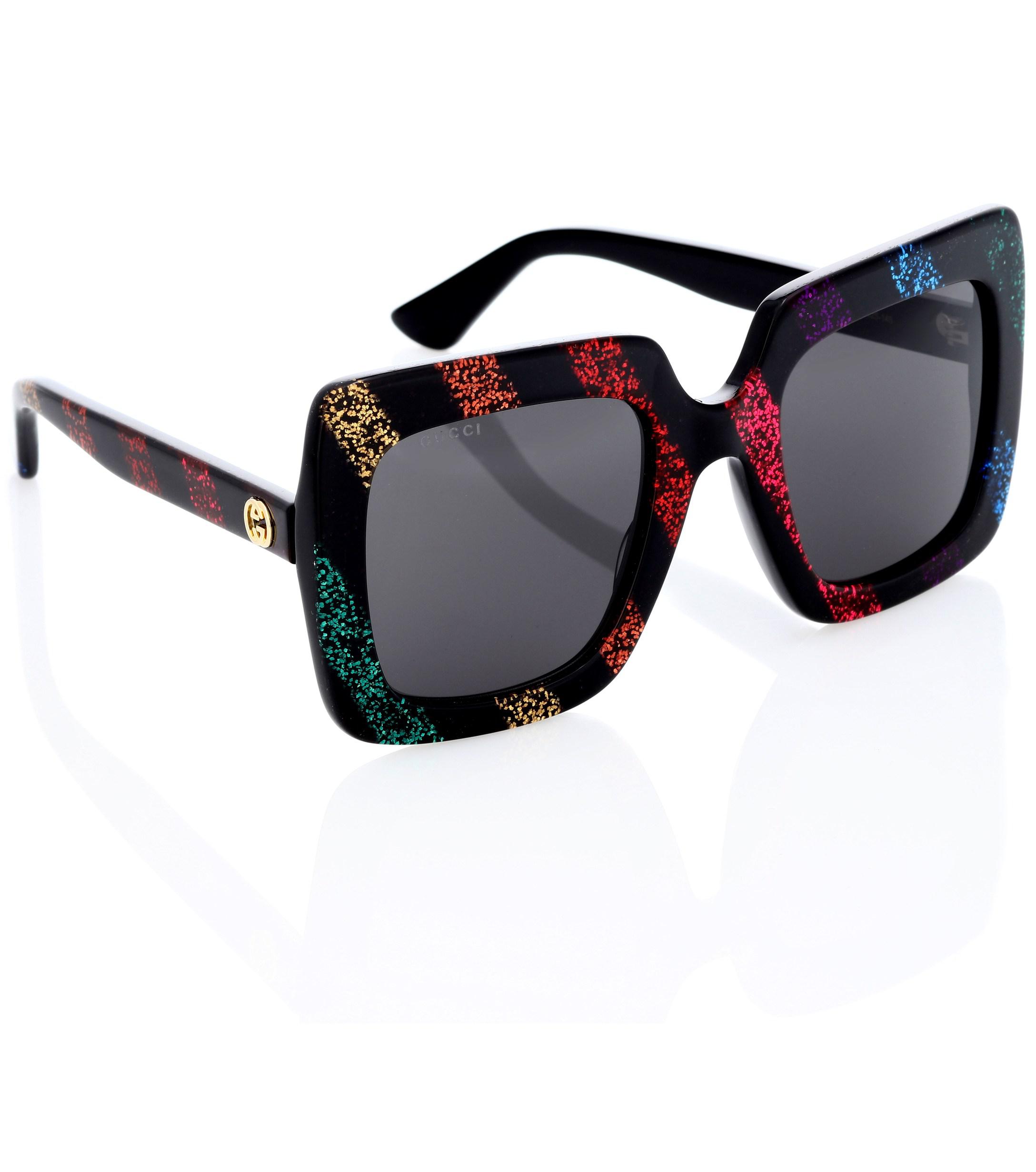 Gucci Synthetic Oversized Square Sunglasses - Lyst