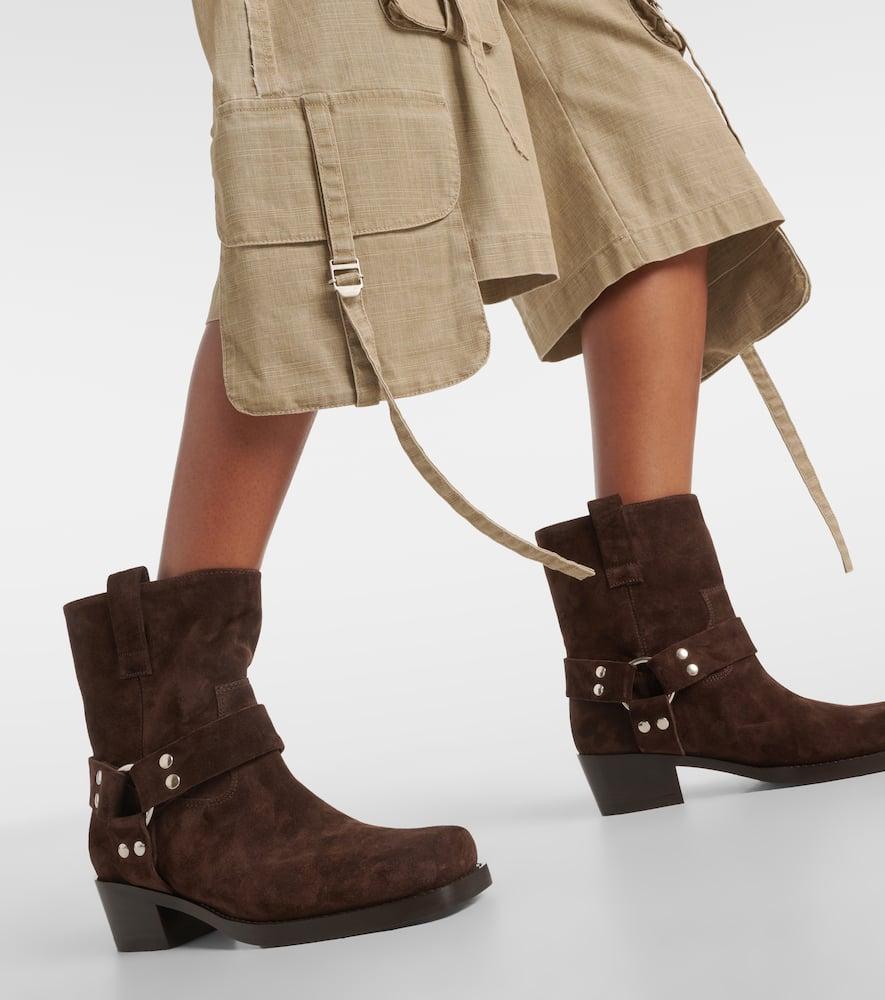 ロングブーツ PARIS TEXAS Caramel Suede Roxy Boots Roxy 45 leather biker boots in brown - Paris Texas | Mytheresa
