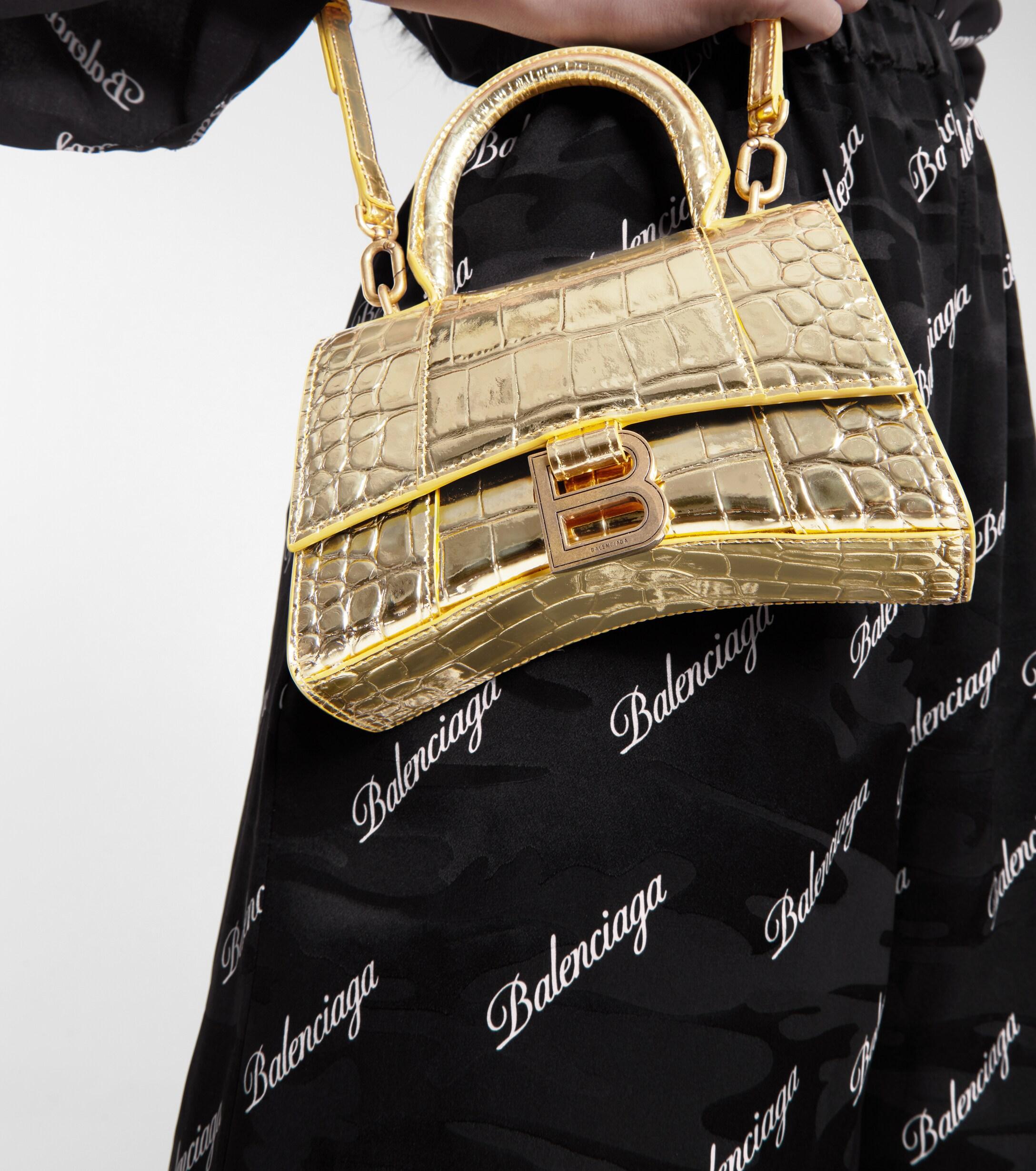 Balenciaga gold hourglass bag women