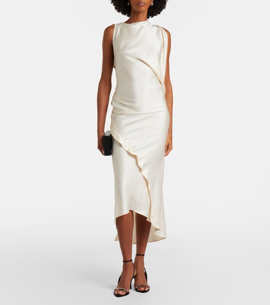 maxi gold dresses for women Amanda Gold Bandage Strapless Formal Maxi Dress - US 8
