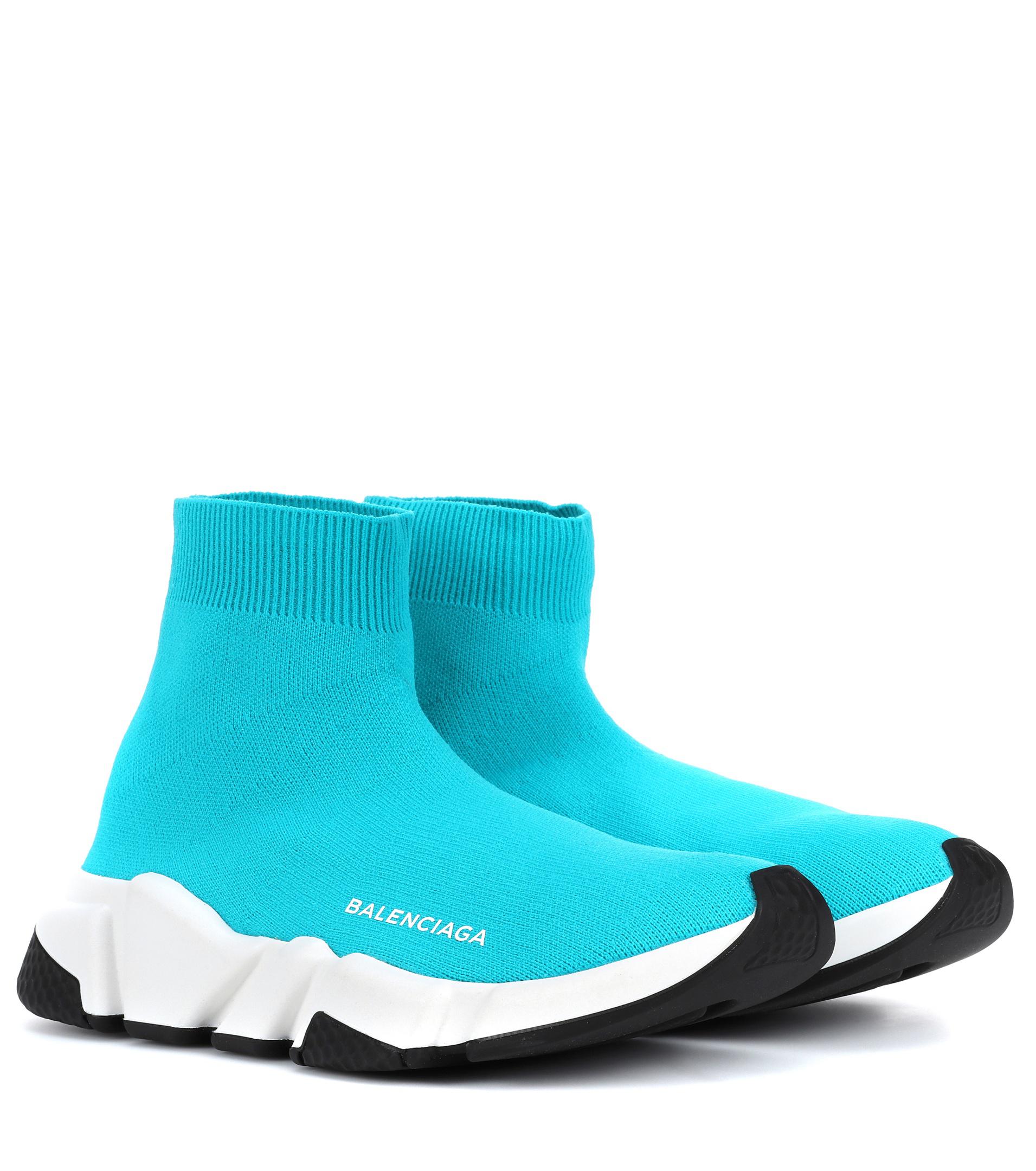 balenciaga speed trainer light blue