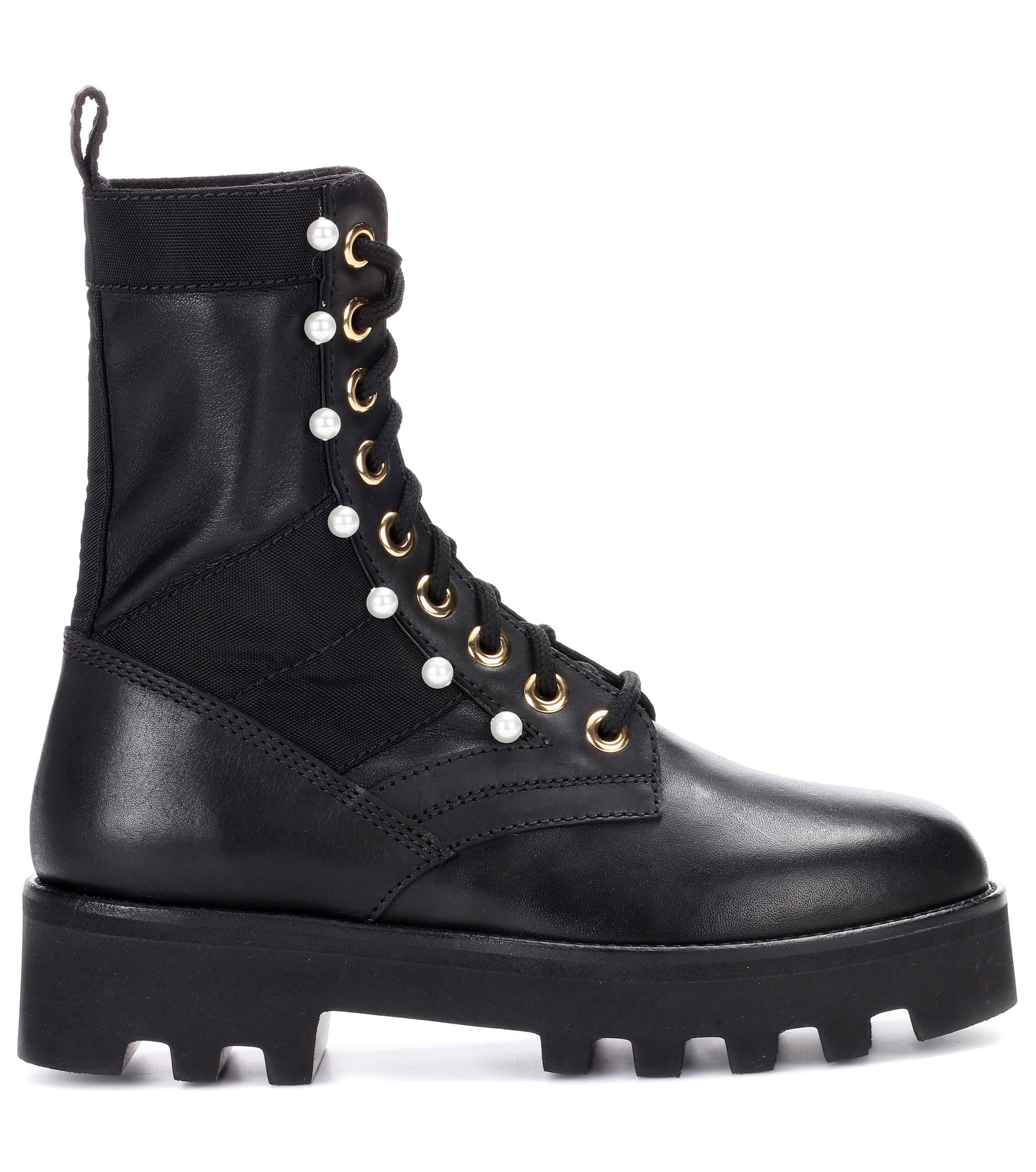 Altuzarra Embellished Leather Ankle Boots in Black - Lyst