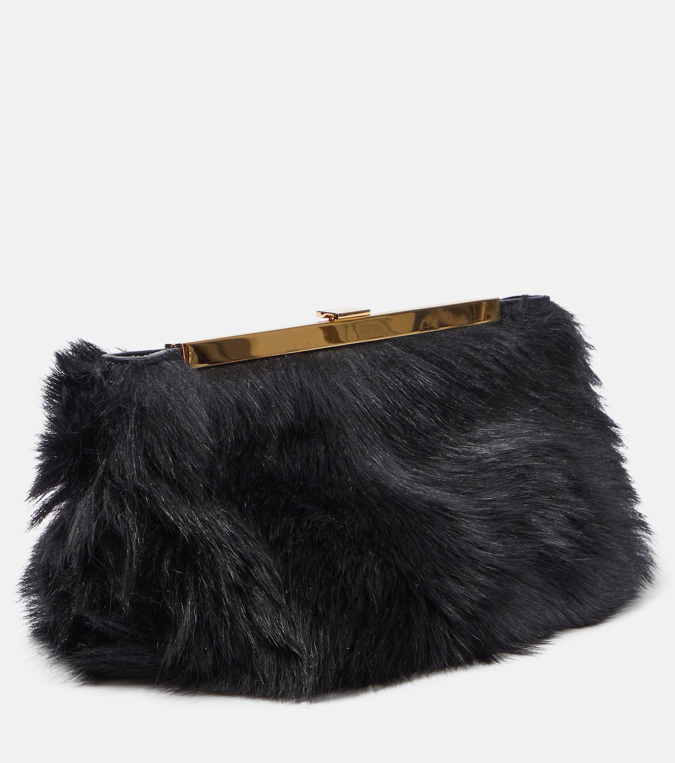 Mink coloured shop clutch bag