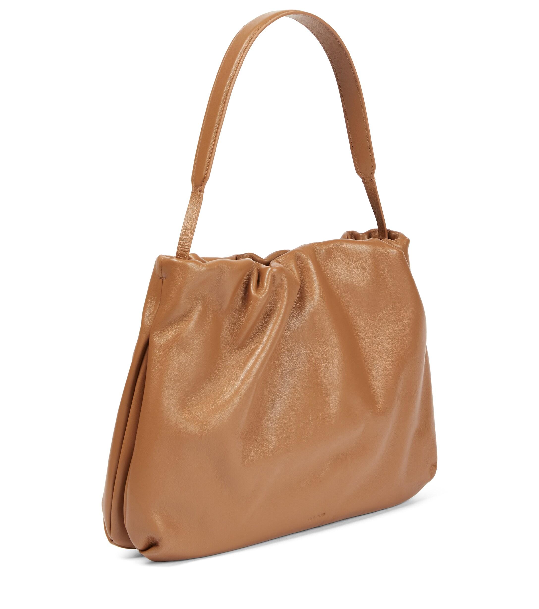 the row half moon leather shoulder bolsa