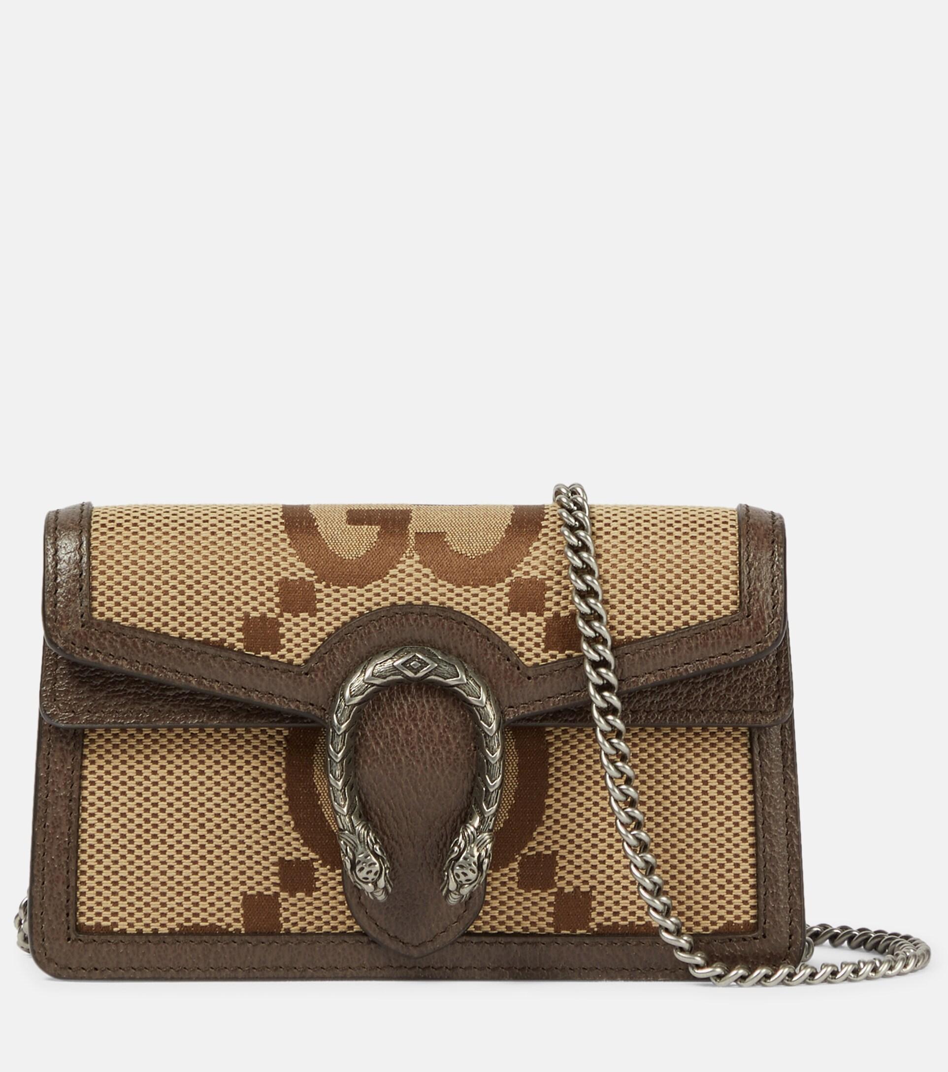 Gucci Dionysus GG Supreme Mini Shoulder Bag in Brown | Lyst