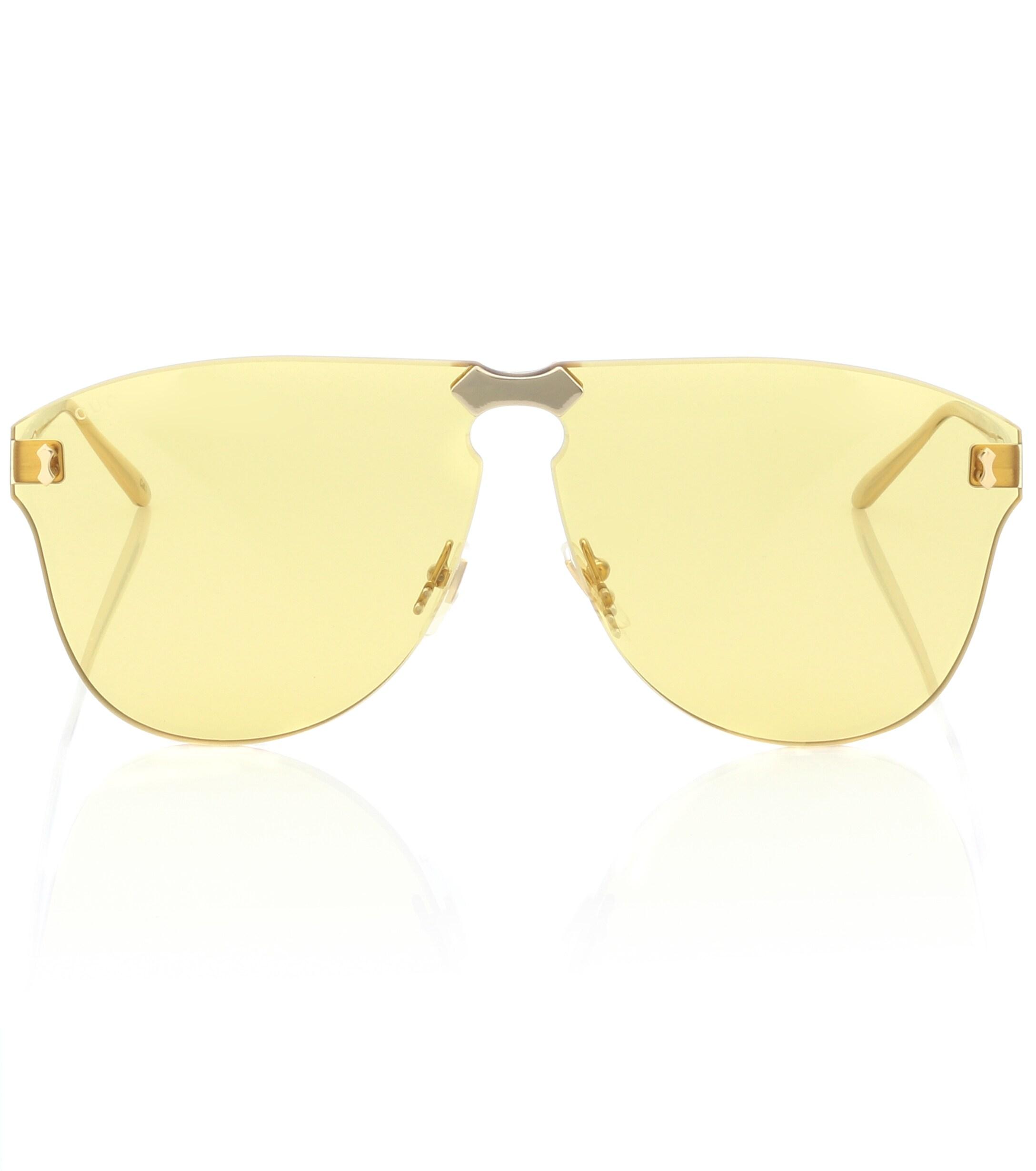 gucci aviator sunglasses yellow