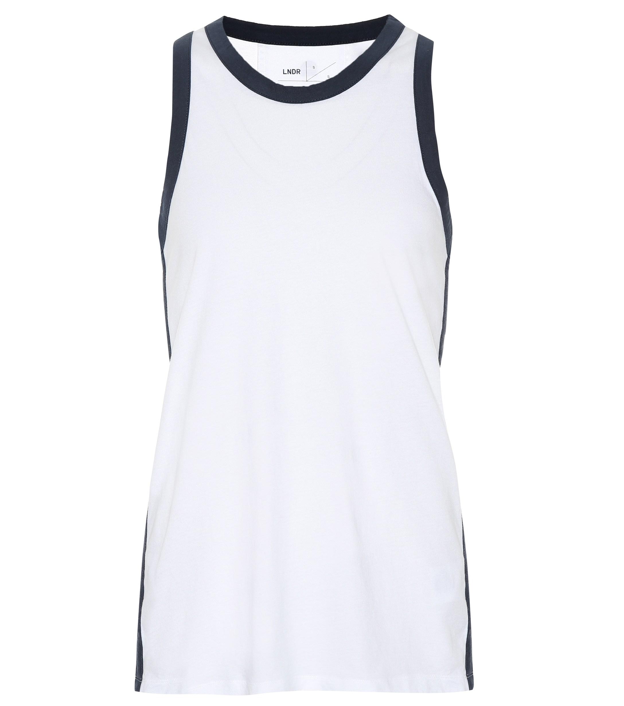 LNDR Stripe Cotton Vest Top in White Lyst