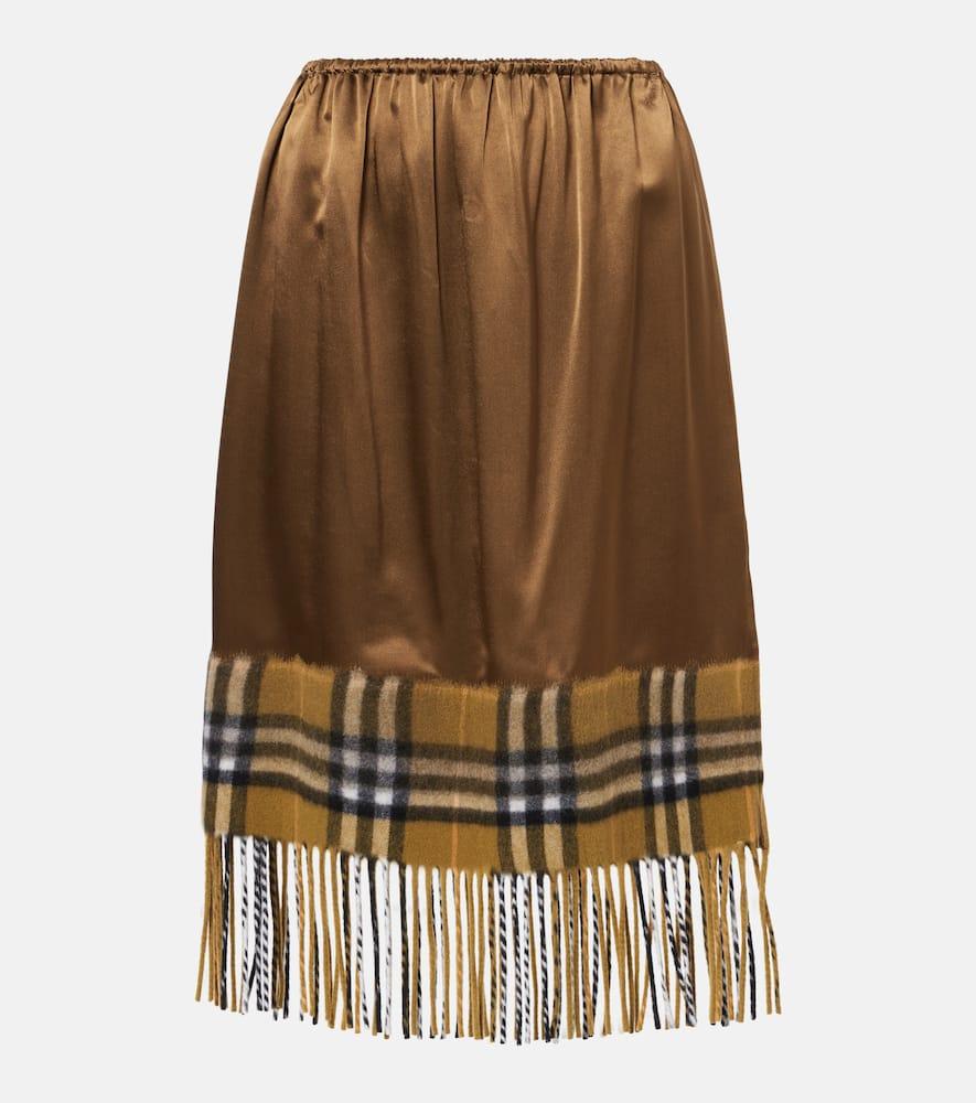 Burberry Women's Brenda Midi Skirt Brown