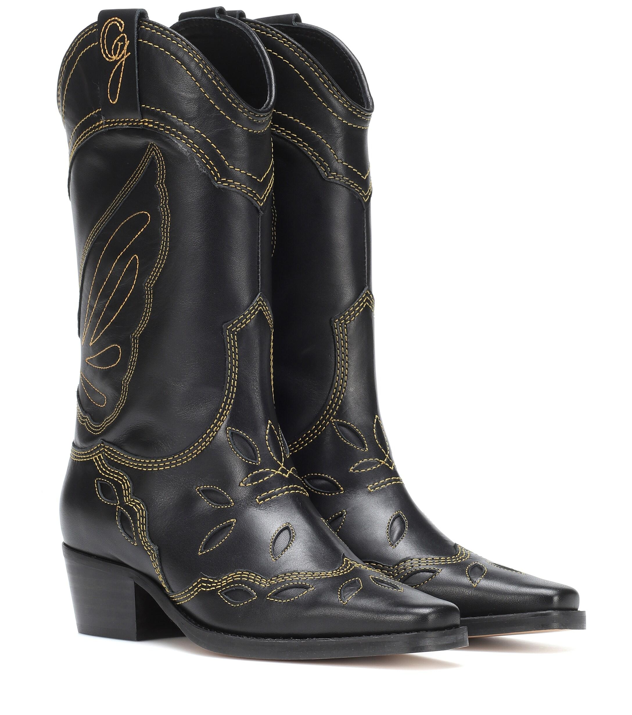 ganni boots nubuck