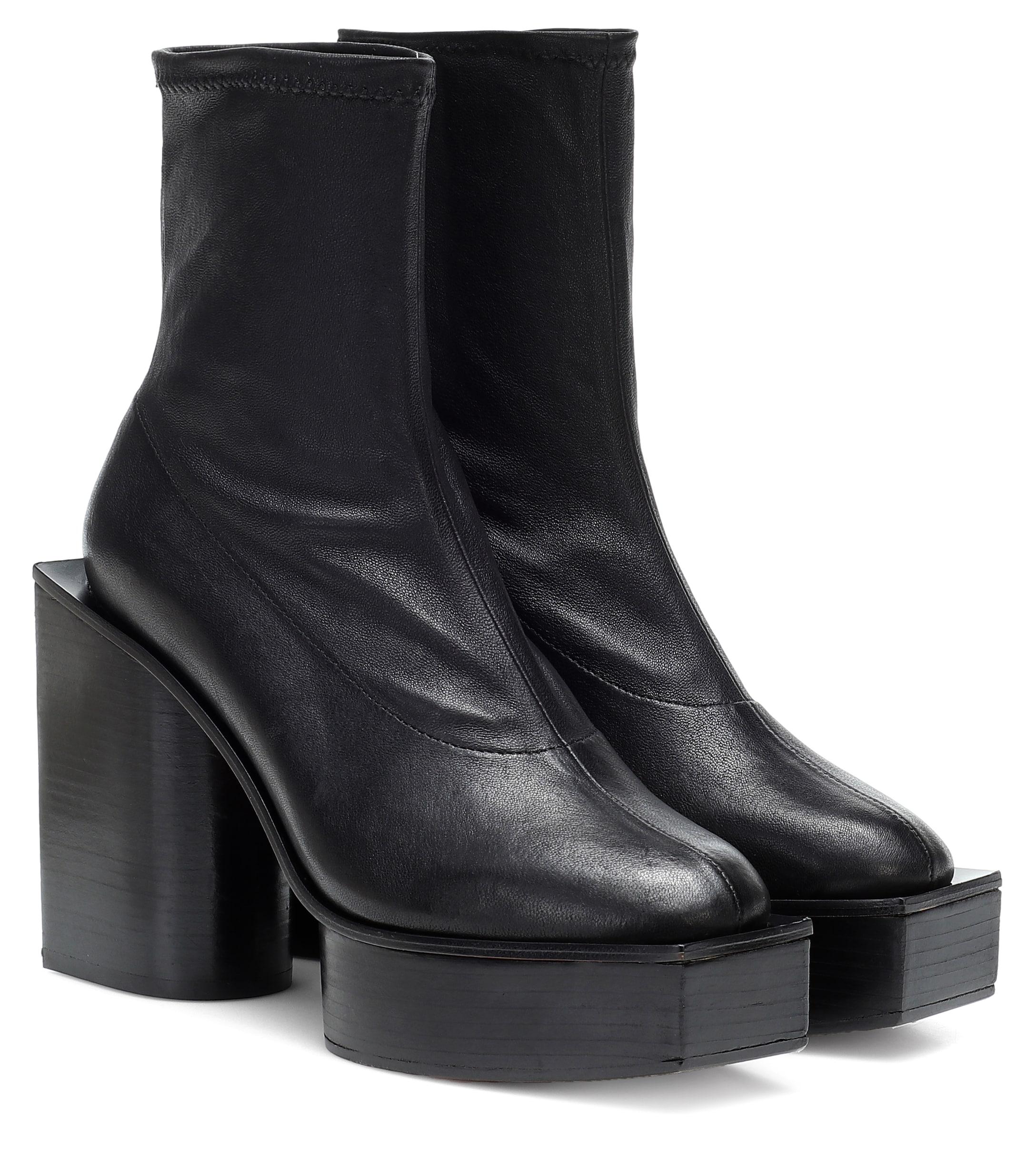 Clergerie Bonnie Leather Ankle Boots in Black - Lyst