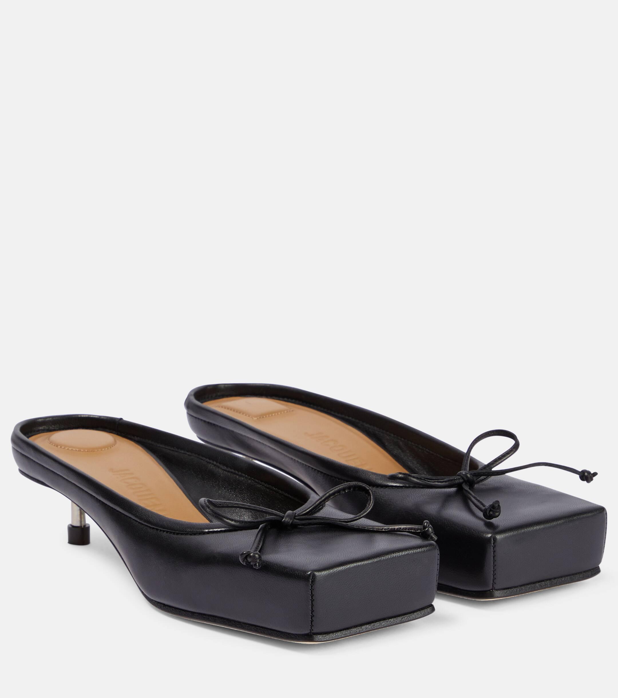 Les Mules Basses Ballet Leather Mules