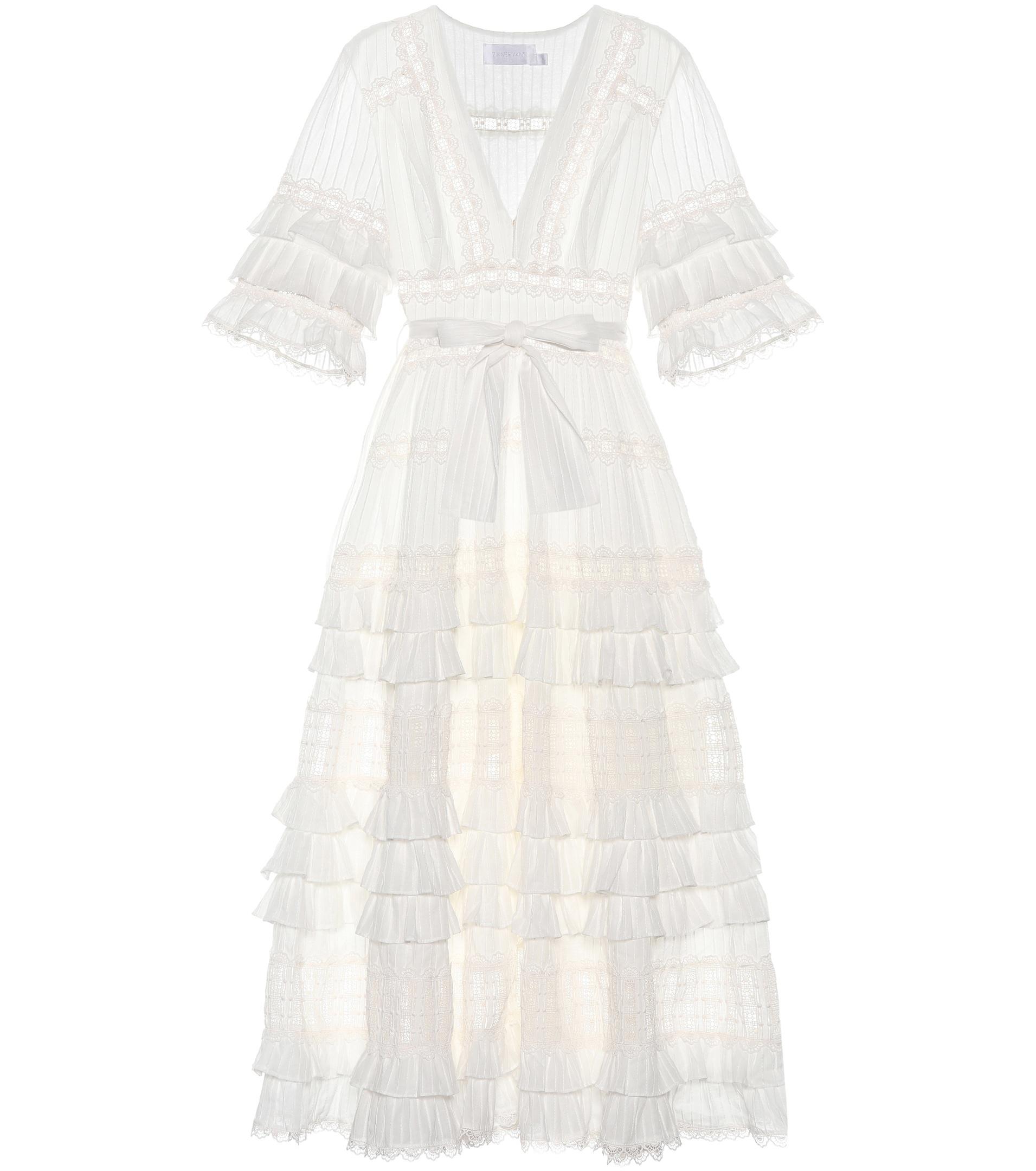 zimmermann white midi dress