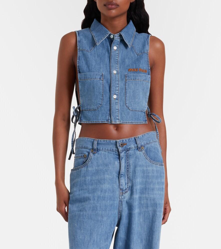 Miu Miu Sleeveless and tank tops for Women | Online Sale up to 33