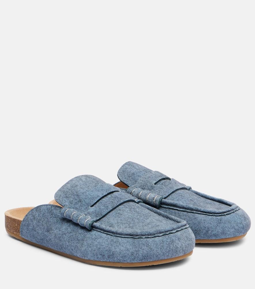 靴 J.W. ANDERSON 21AW Suede Kitten Loafer JW Anderson: Women's Loafer Kitten Heel (Taupe) | DSMNY E-SHOP