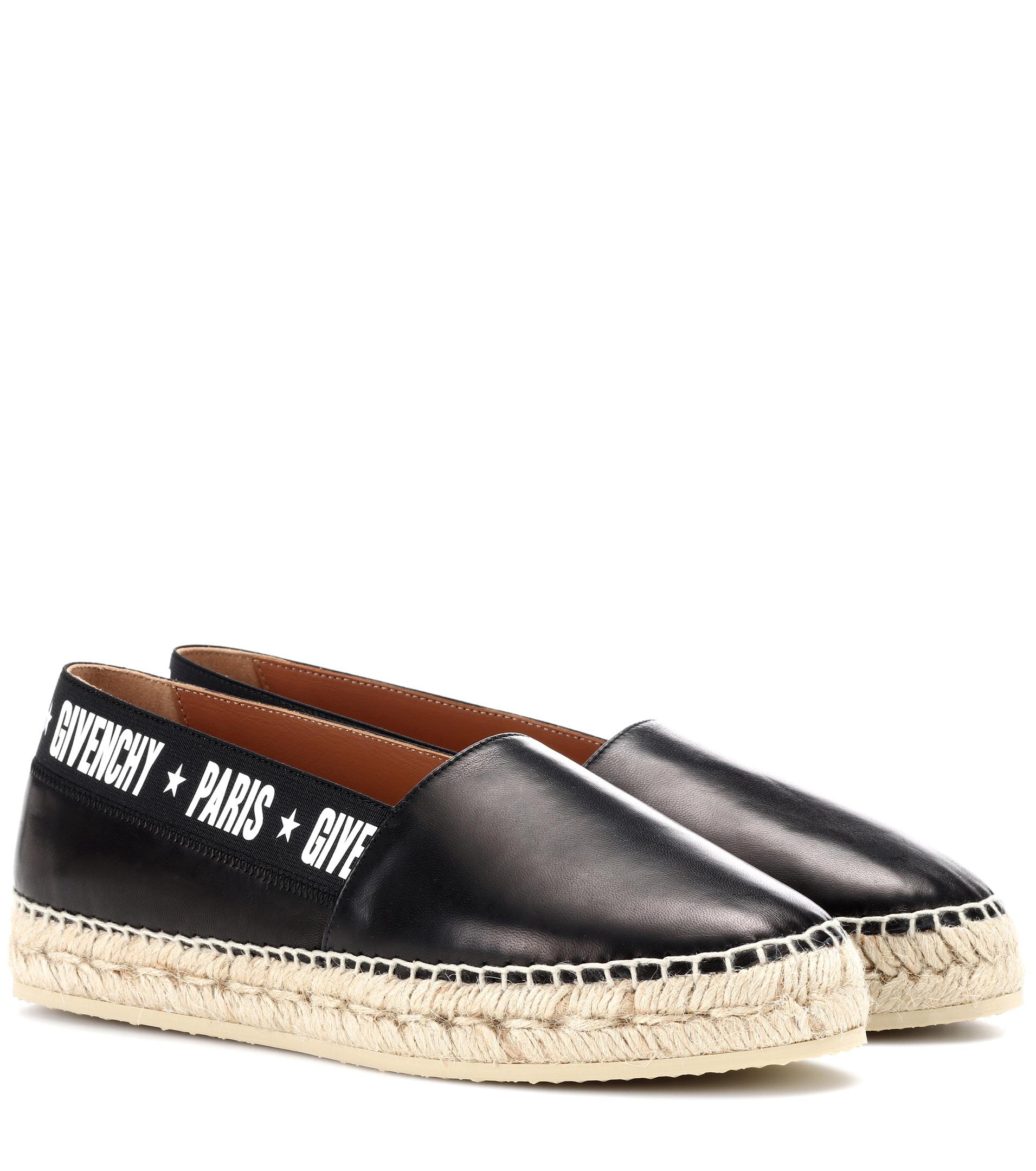 Givenchy Leather Espadrilles in Black | Lyst