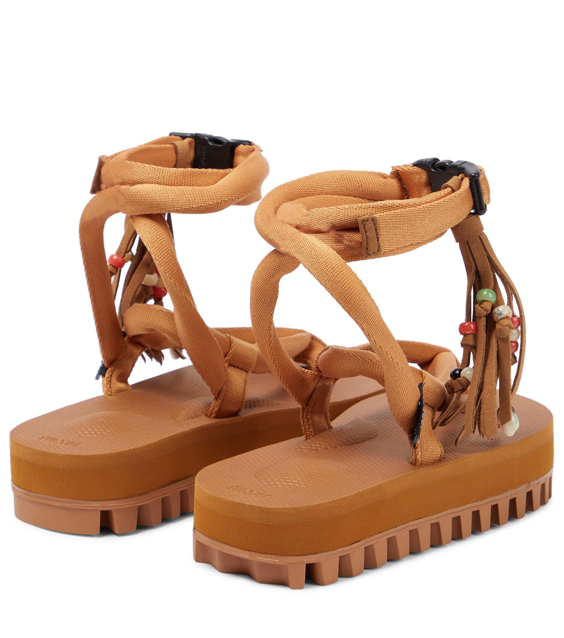 Alanui X Suicoke Platform Sandals in Brown | Lyst