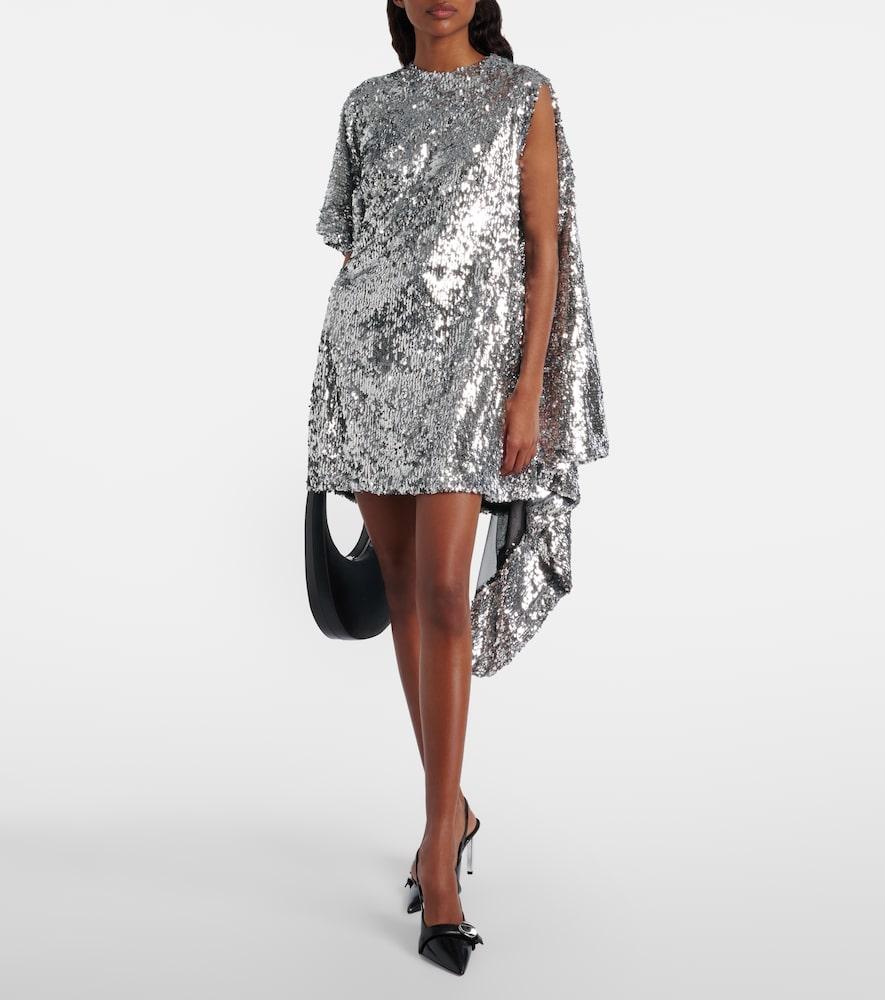 prada glitter dress Spring Summer 1999 Chiffon & Paillette black sequence dress main image 0