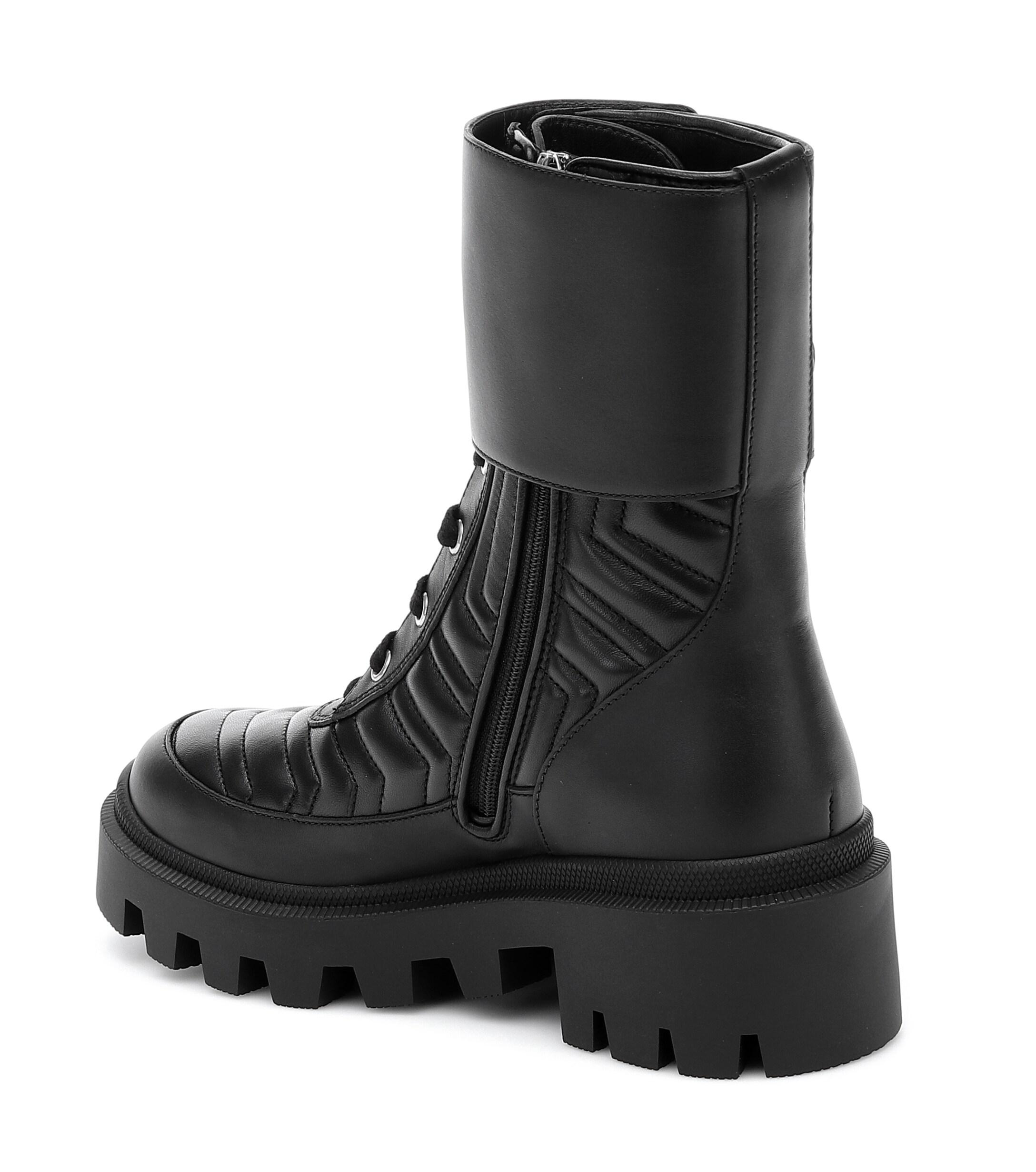 frances gg matelassé platform combat boot