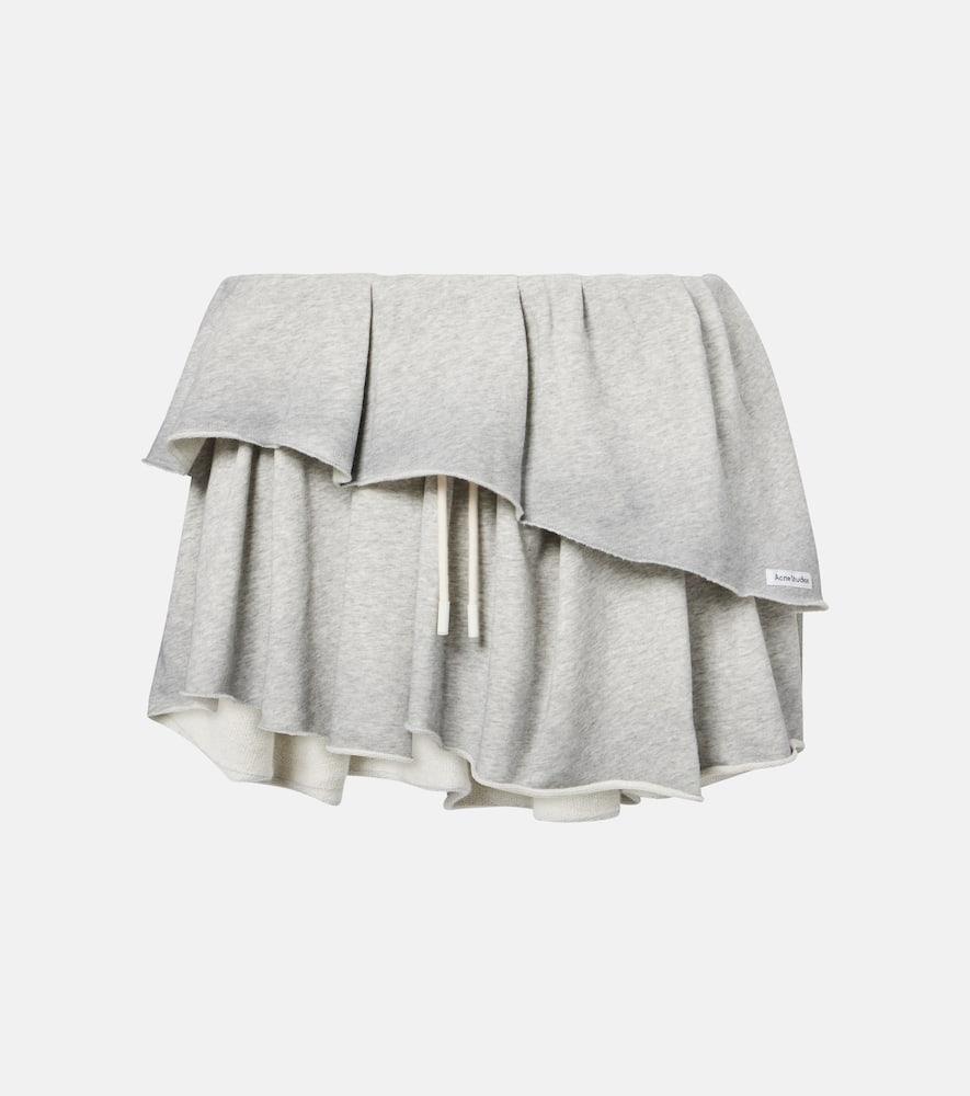 【関税&送料込】Acne Studios Grey Fleece Ruffle Mini Skirt Acne Studios Skirts for Women | Online Sale up to 70% off | Lyst