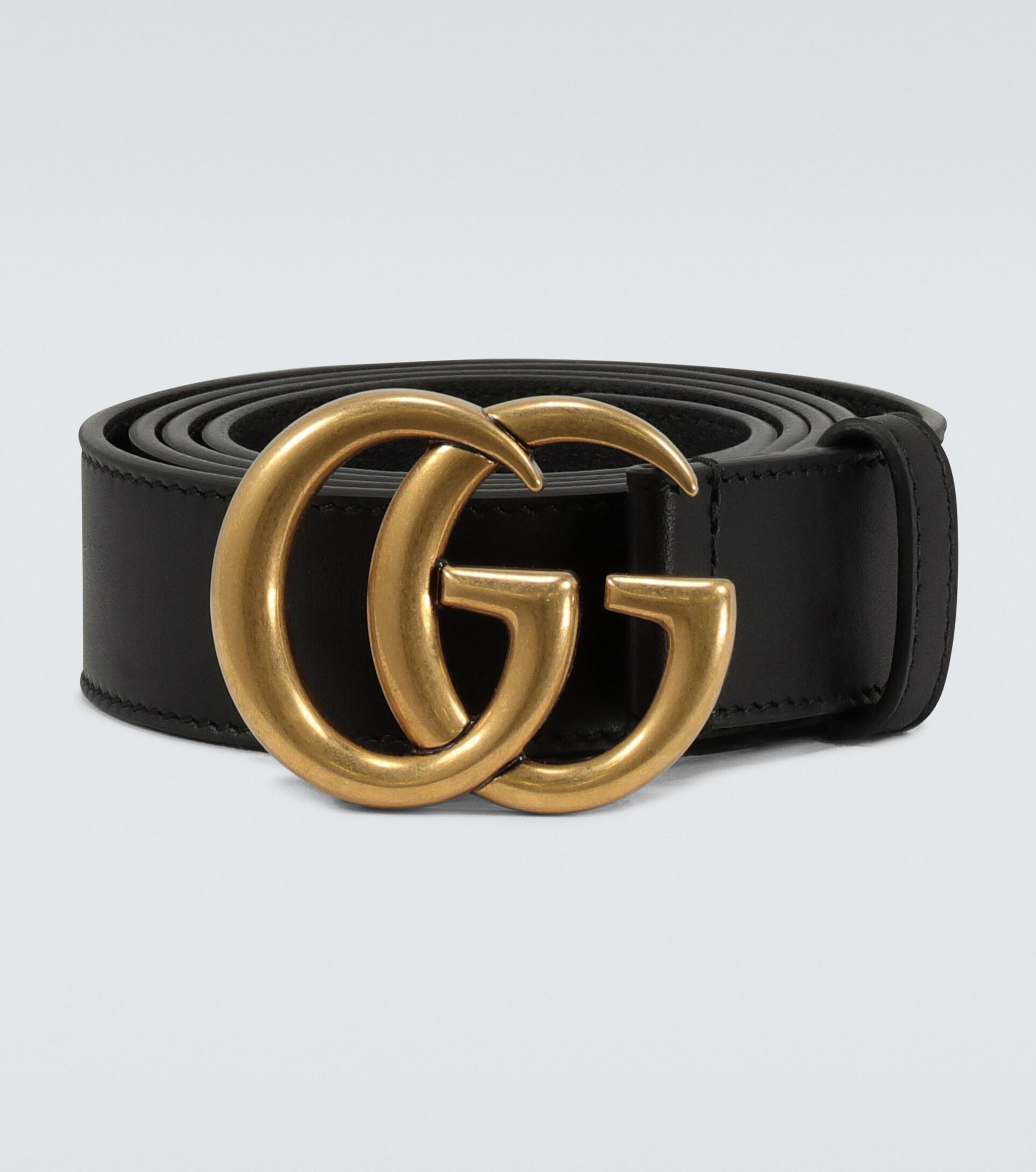 advies Tentakel perspectief Gucci GG Logo Leather Belt in Black for Men | Lyst