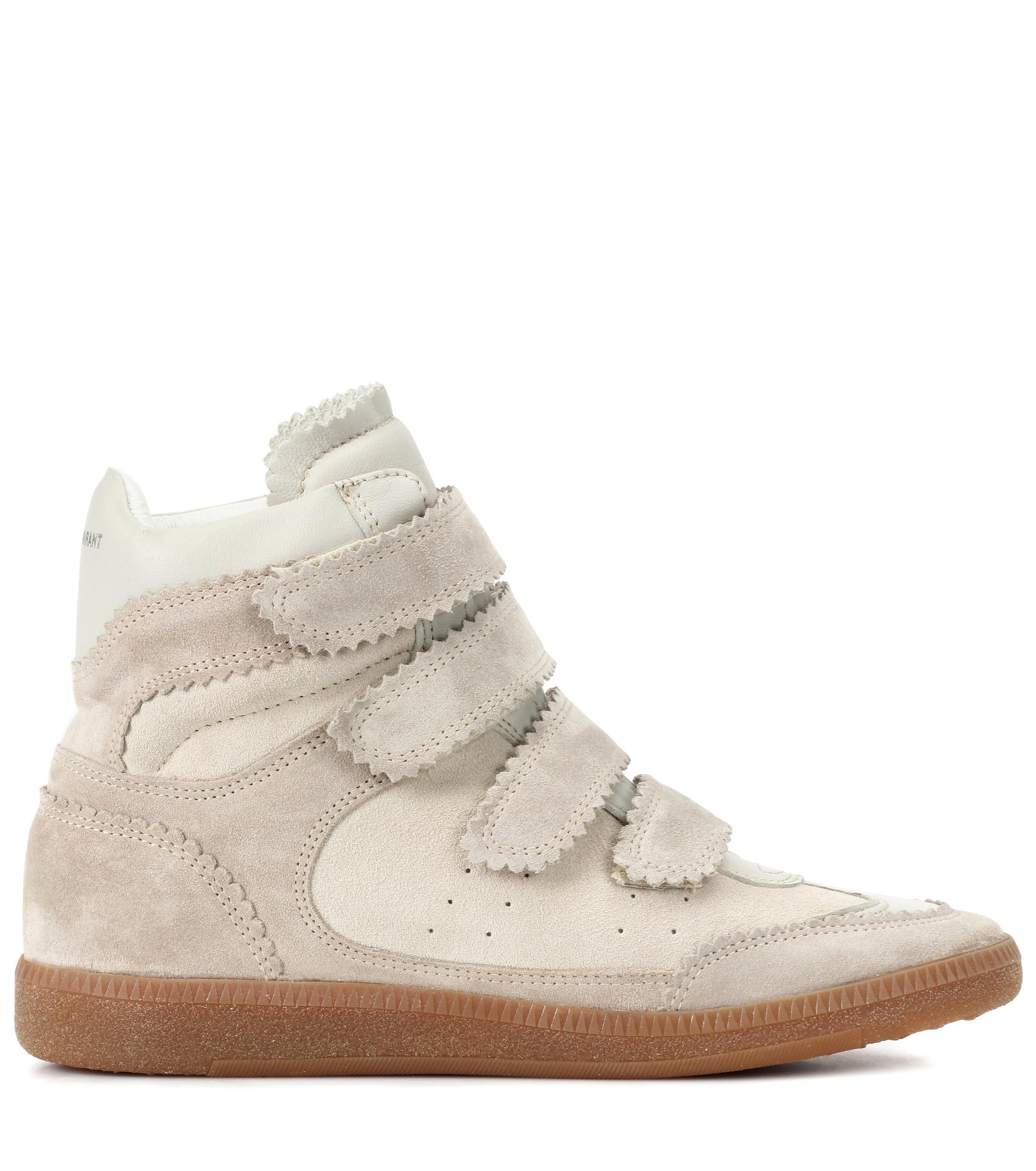 Isabel Marant Bilsy Suede High-top Sneakers in Beige (Natural) - Lyst