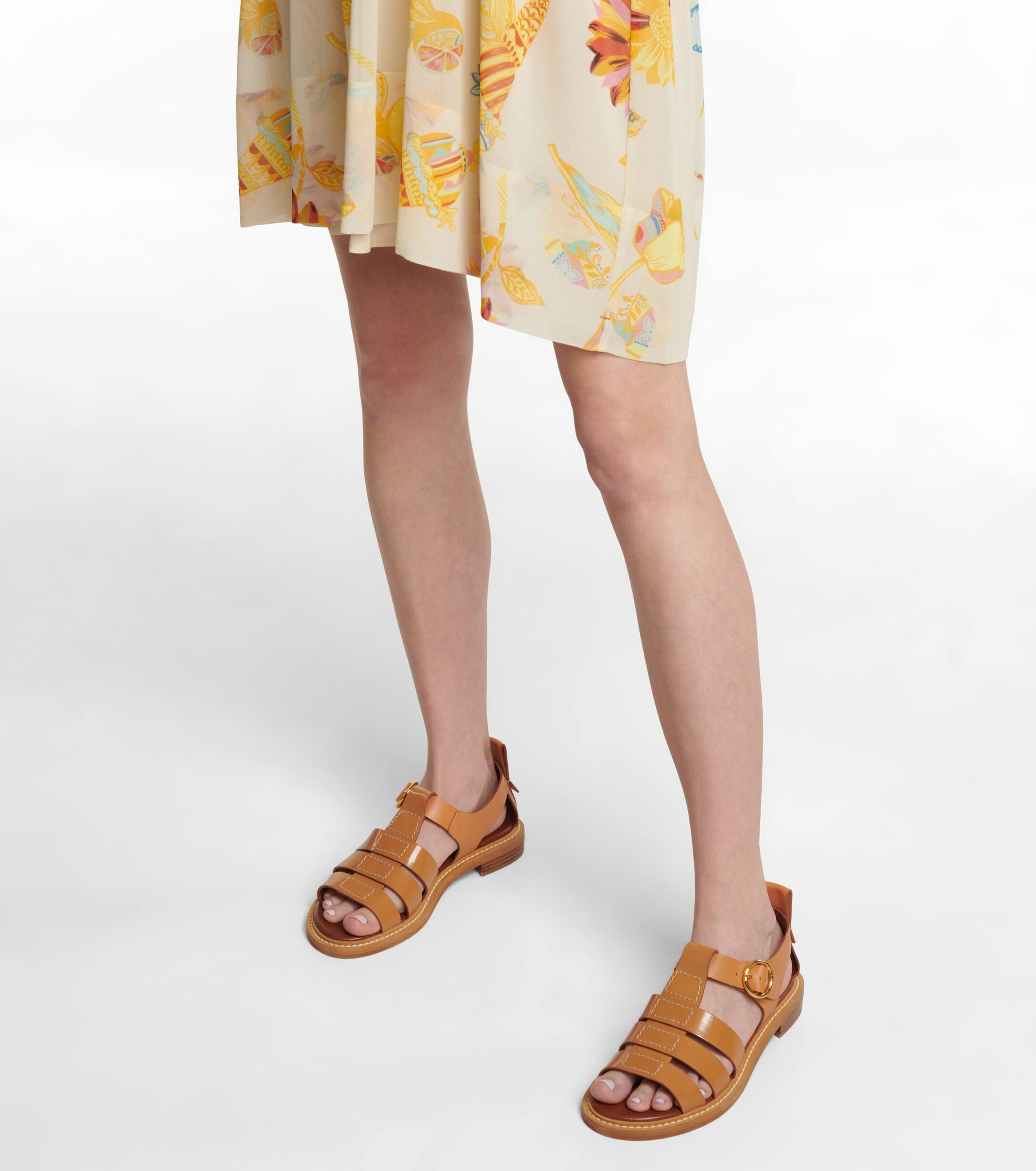 See By Chloé See By Chloe Millye Leather And Rubber Sandals in Brown | Lyst