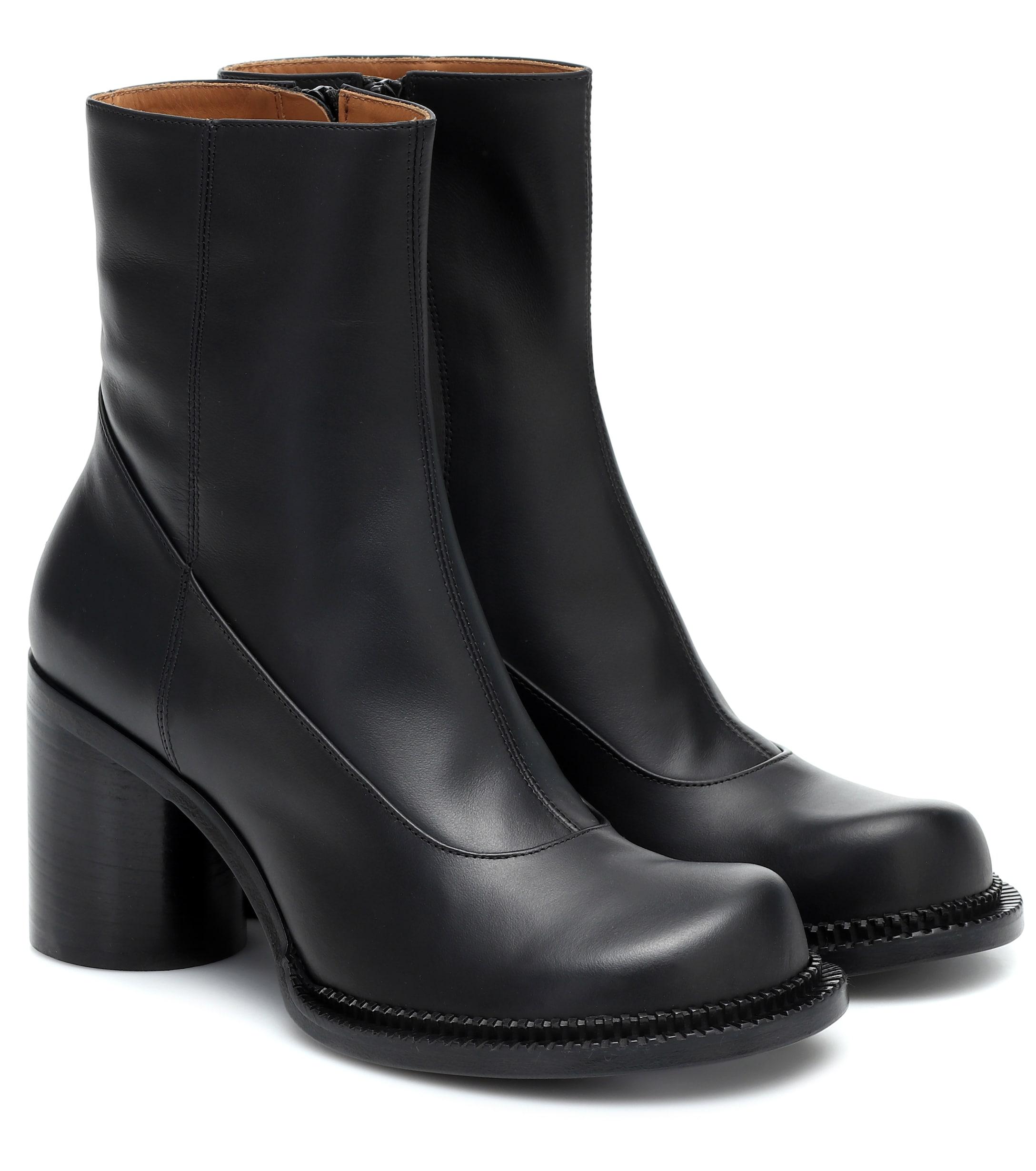 maison margiela leather ankle boots