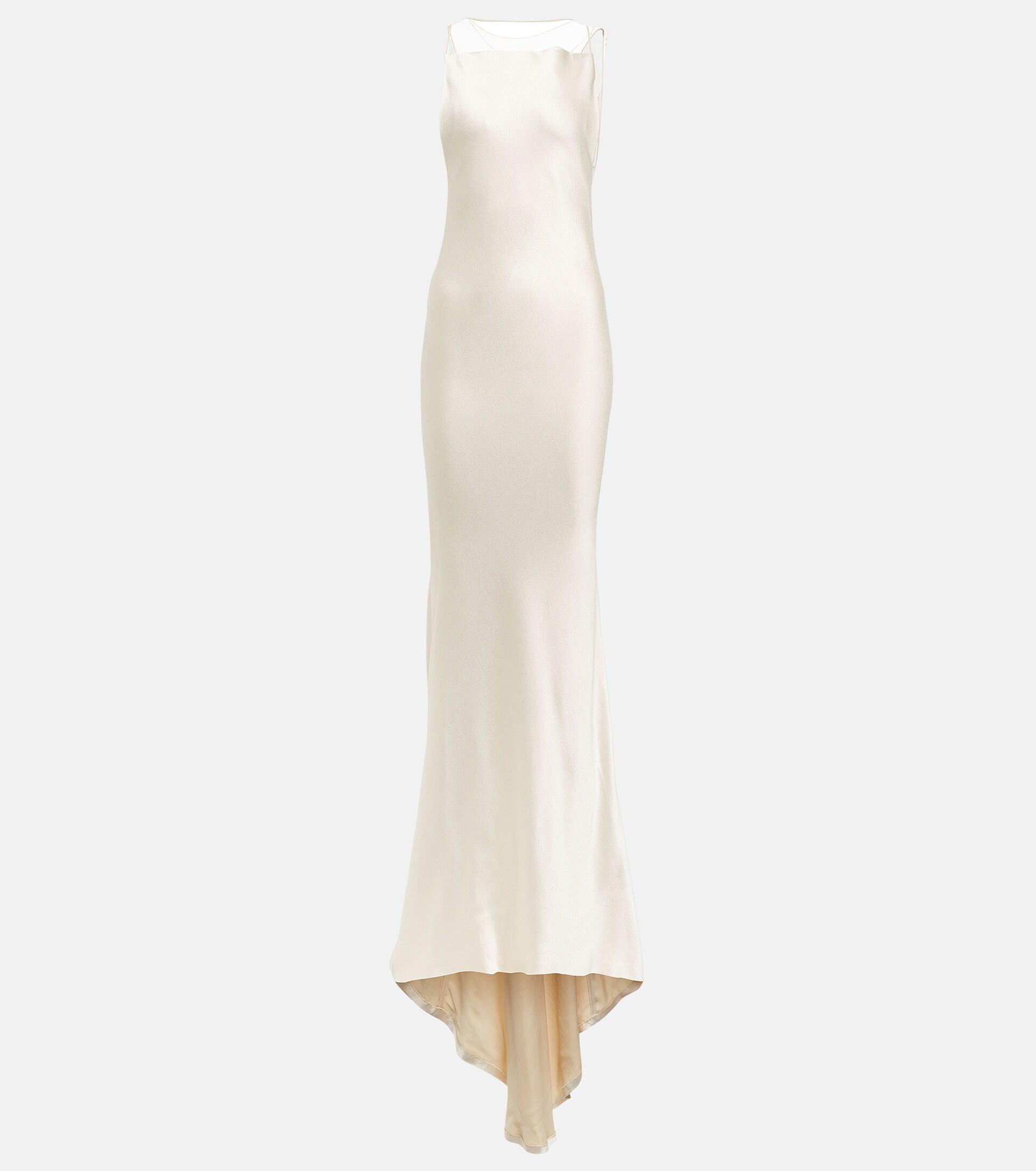Maison Margiela Bridal Satin Gown in White | Lyst
